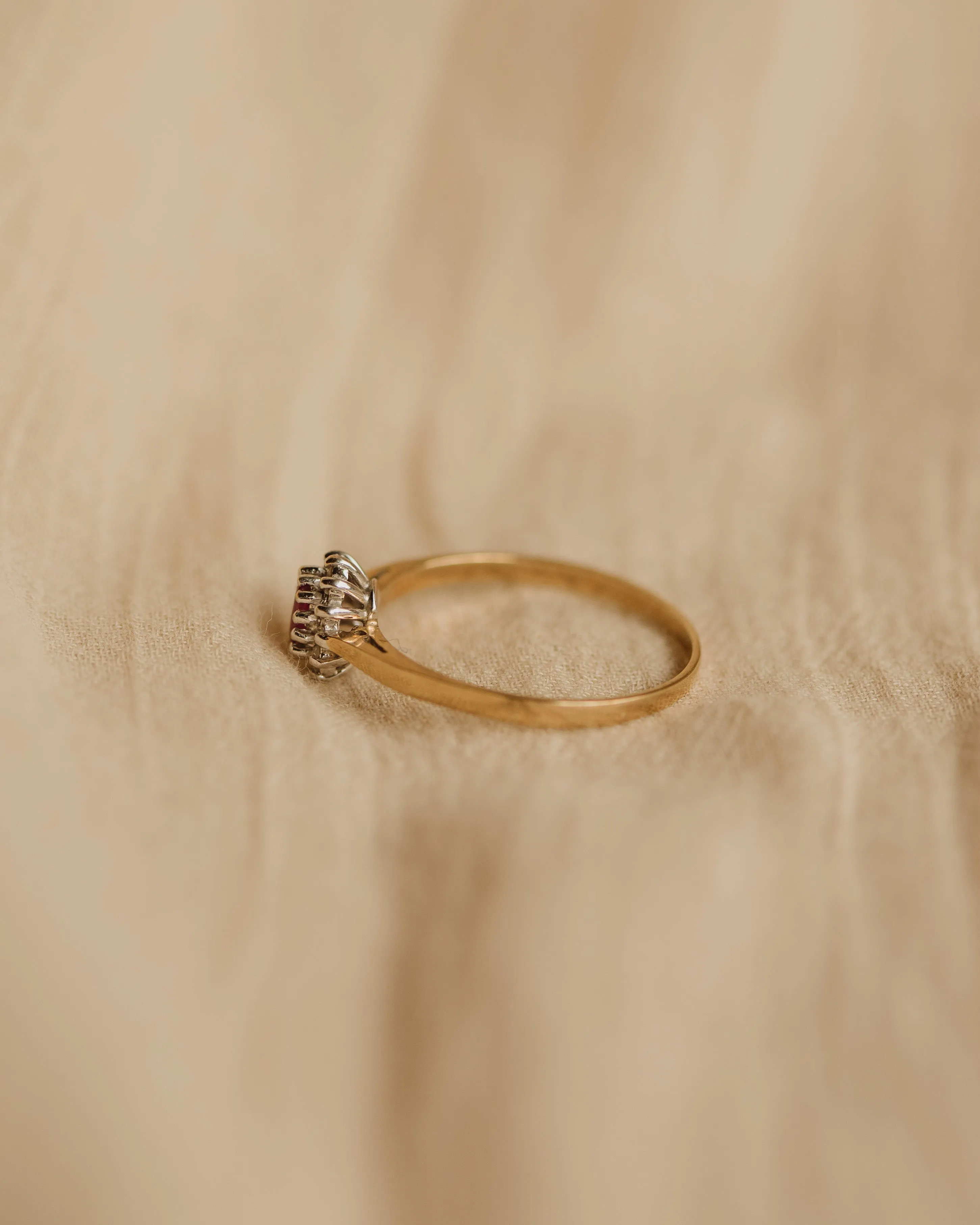 Therese Vintage 9ct Gold Ruby & Diamond Ring sold by Rock n Rose product image thumbnail 5