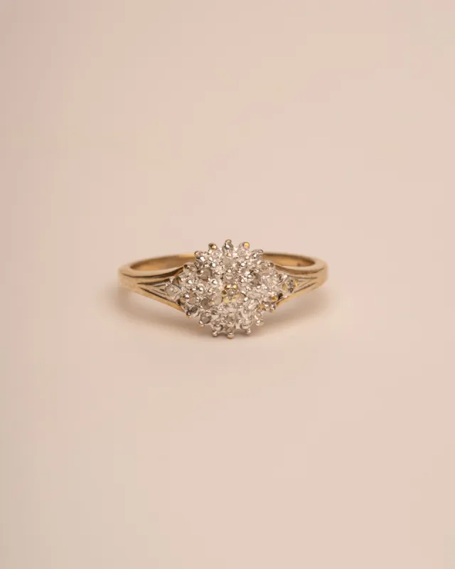 June 9ct Gold Diamond Cluster Ring sold by Rock n Rose