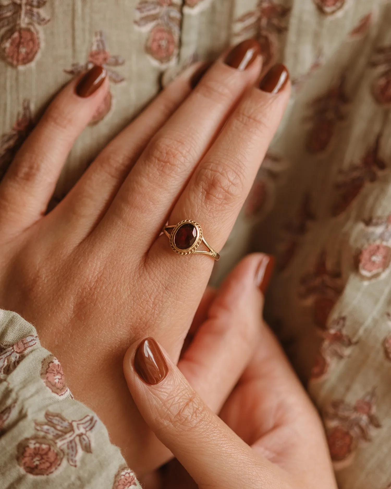 Evelyn 9ct Gold Garnet Ring sold by Rock n Rose product image thumbnail 2