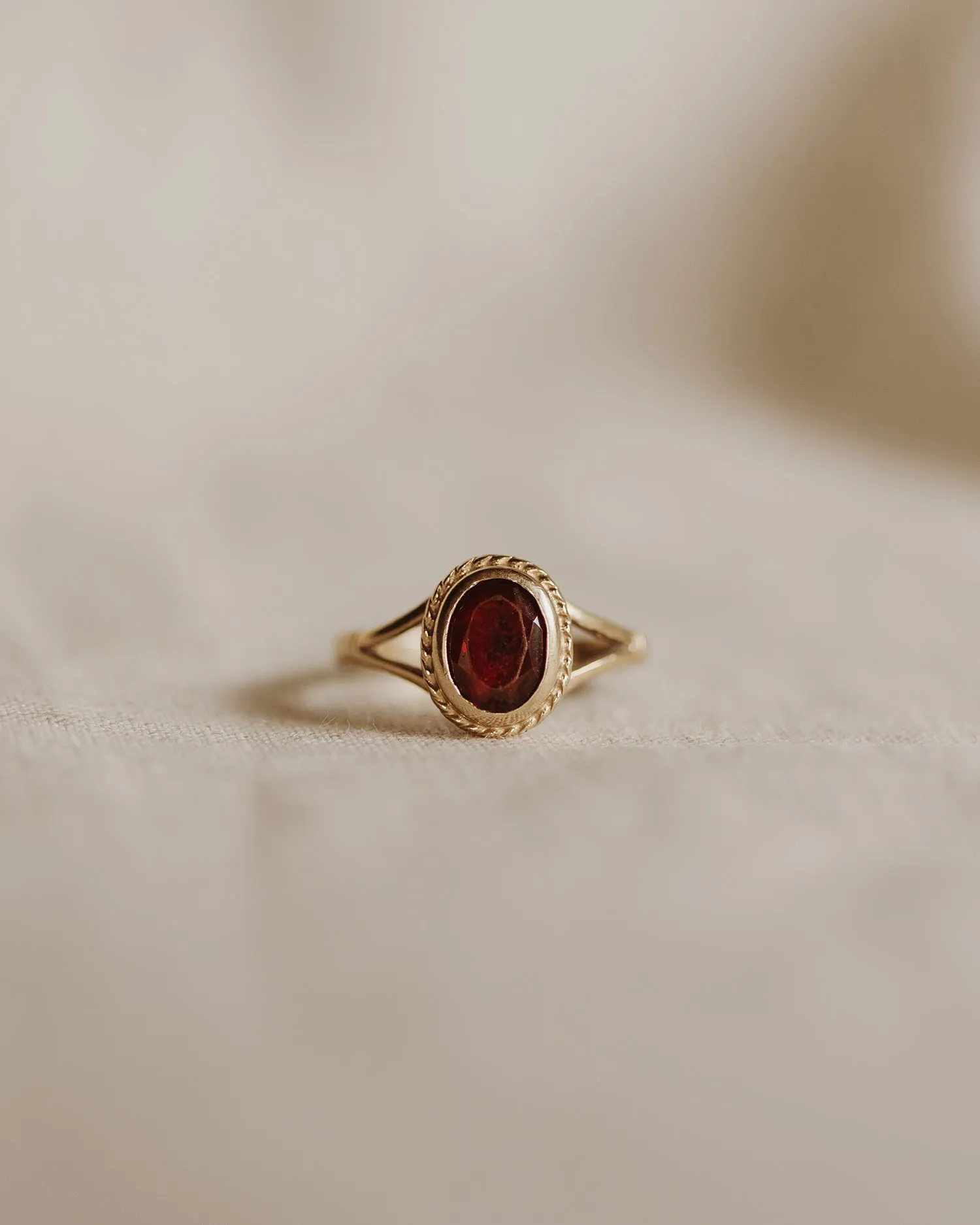 Evelyn 9ct Gold Garnet Ring sold by Rock n Rose