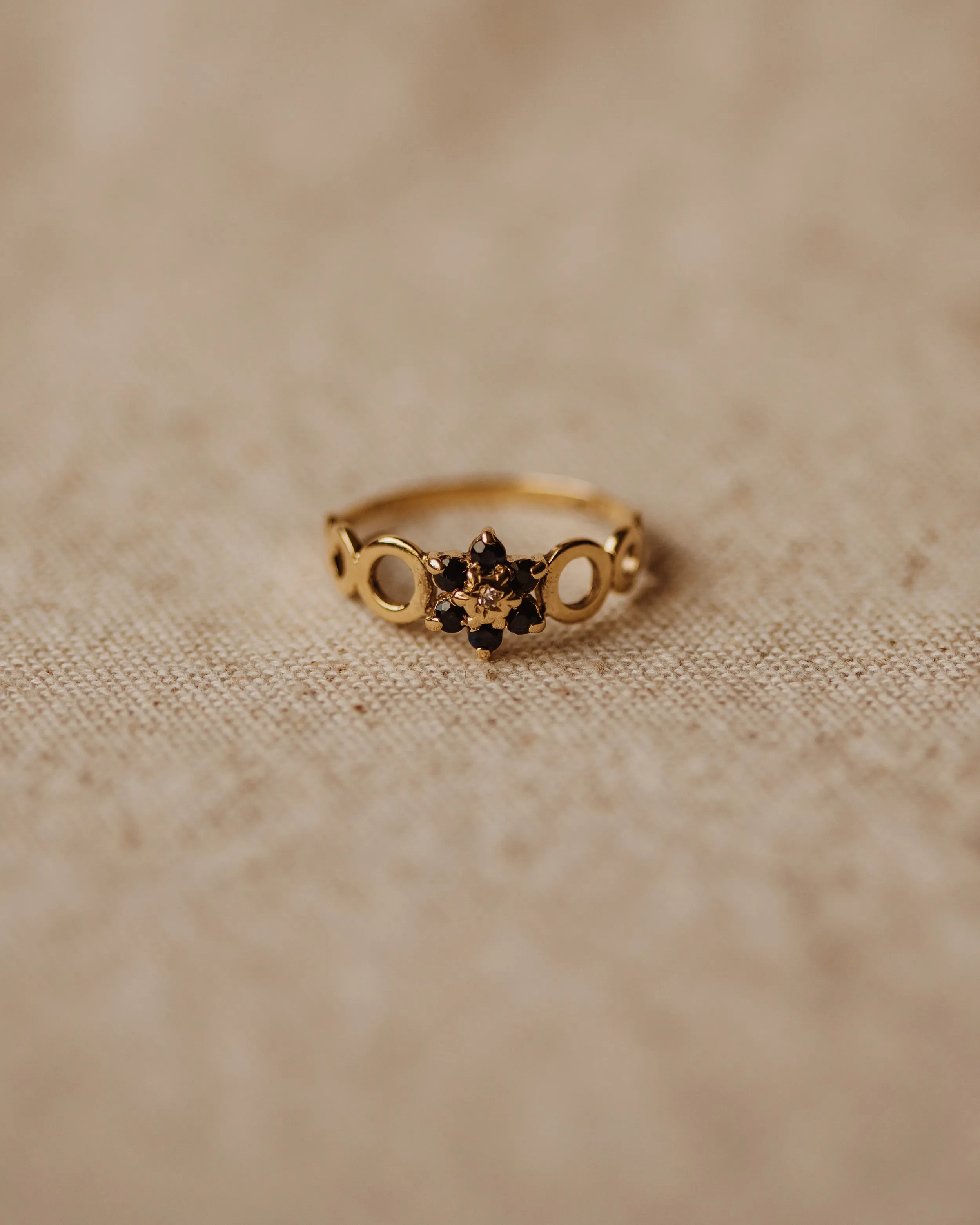 Janis 1978 9ct Gold Sapphire & Diamond Ring sold by Rock n Rose