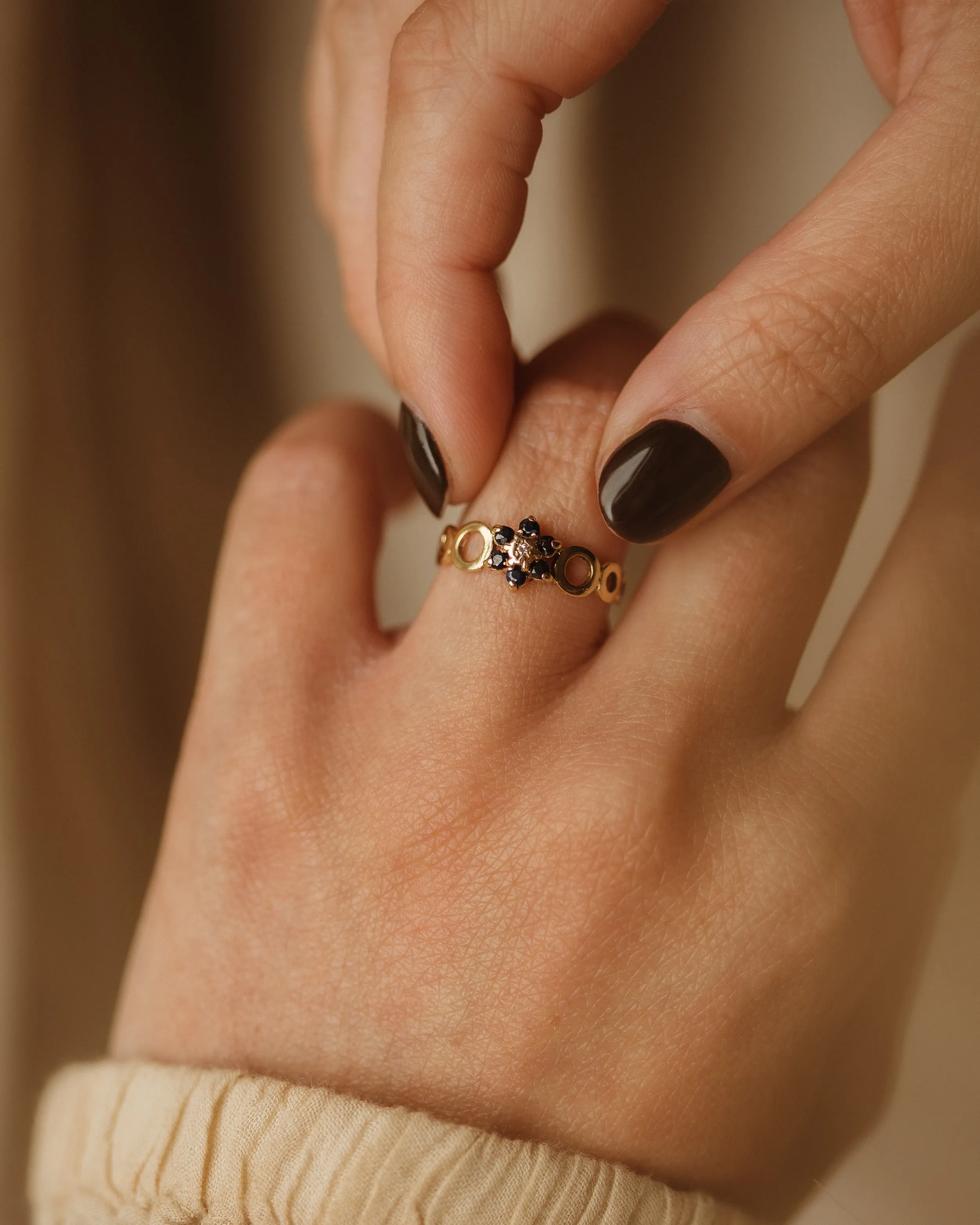 Janis 1978 9ct Gold Sapphire & Diamond Ring sold by Rock n Rose product image thumbnail 5