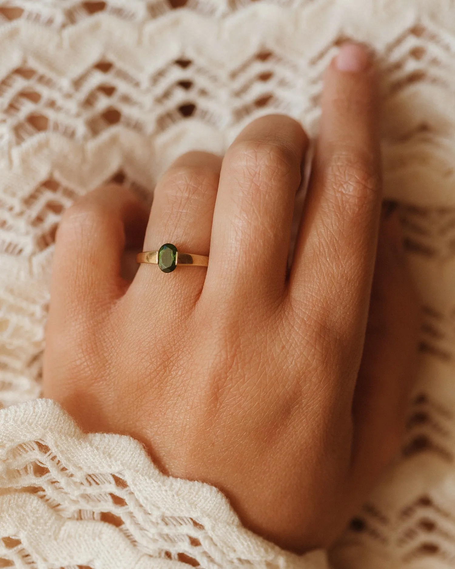 Edith 9ct Gold Emerald Ring sold by Rock n Rose product image thumbnail 2