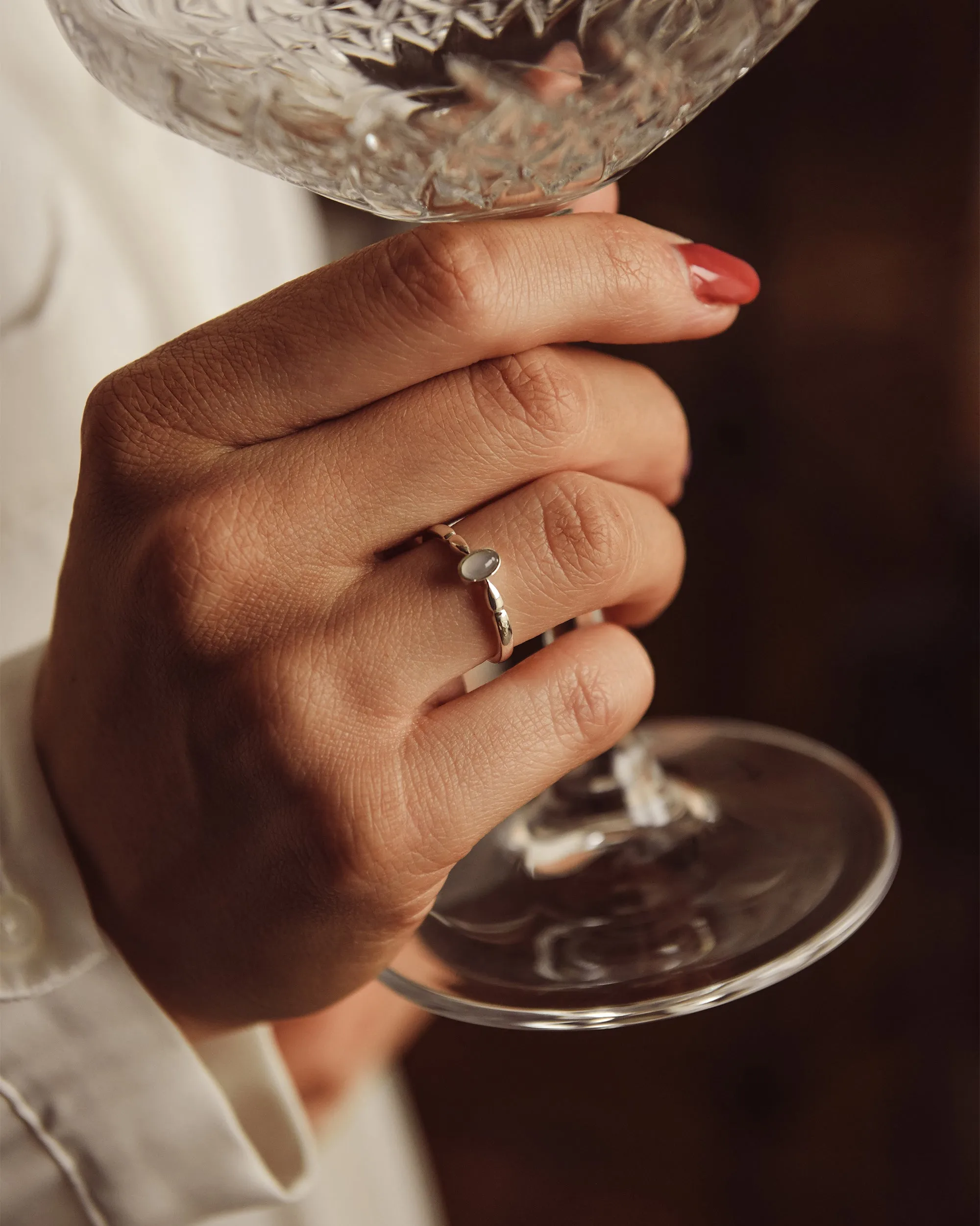Joanie Sterling Silver Birthstone Ring - March sold by Rock n Rose product image thumbnail 2