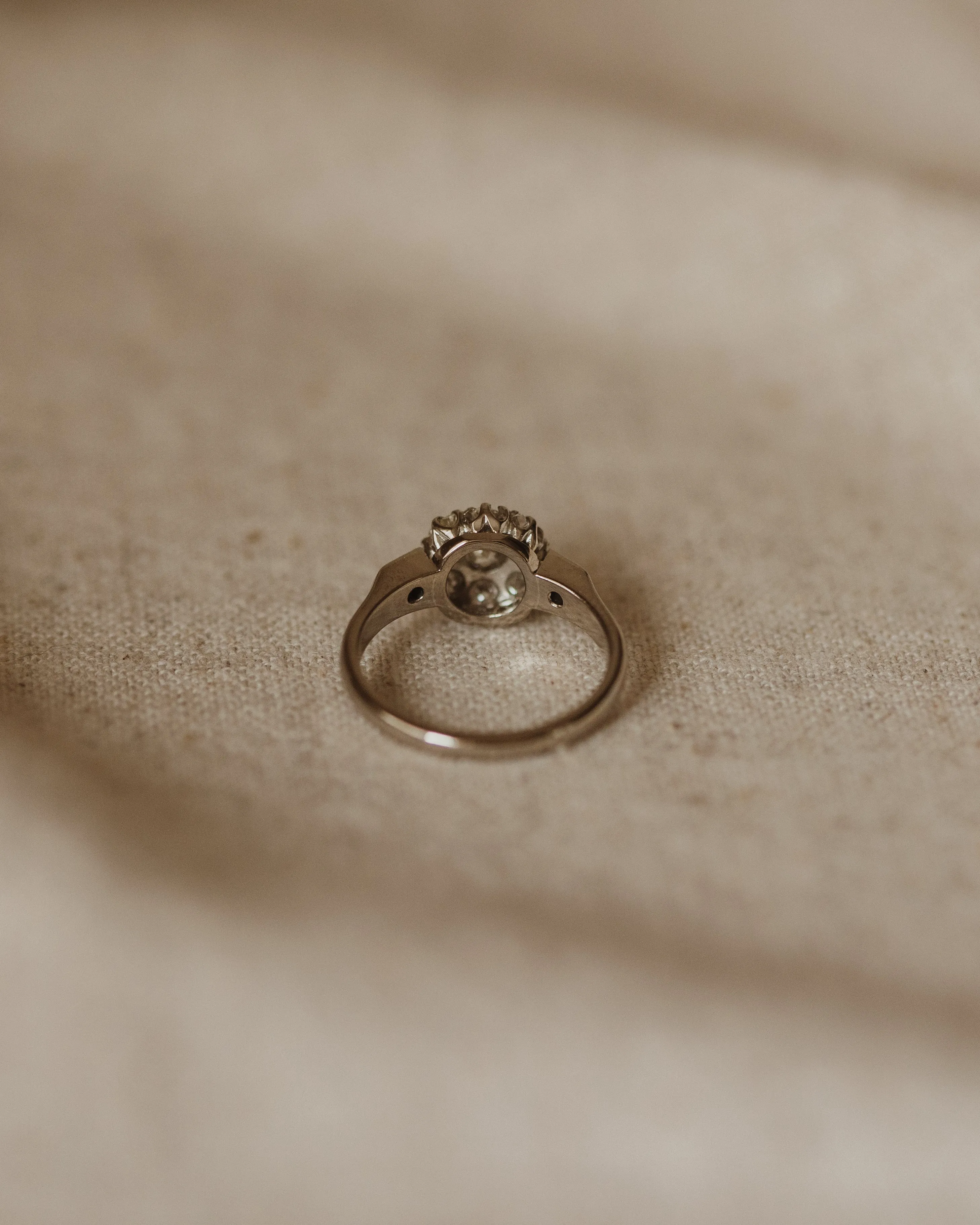 Henrietta Vintage 18ct White Gold Diamond Cluster Ring sold by Rock n Rose product image thumbnail 4