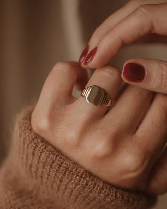 Marion 1967 9ct Gold Signet Ring sold by Rock n Rose