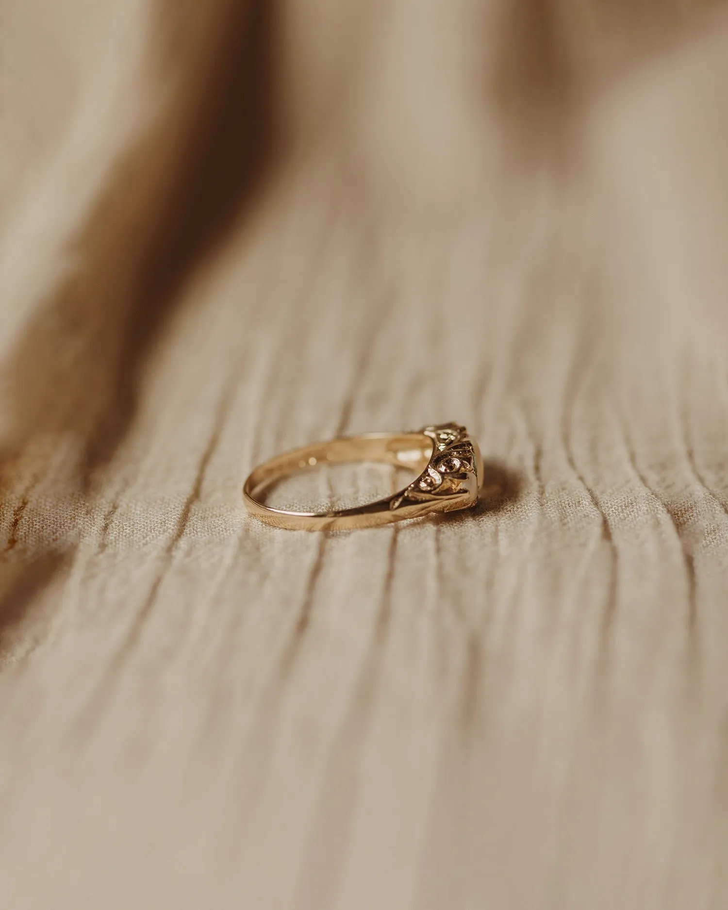 Martha 9ct Gold Opal & Emerald Ring sold by Rock n Rose product image thumbnail 4