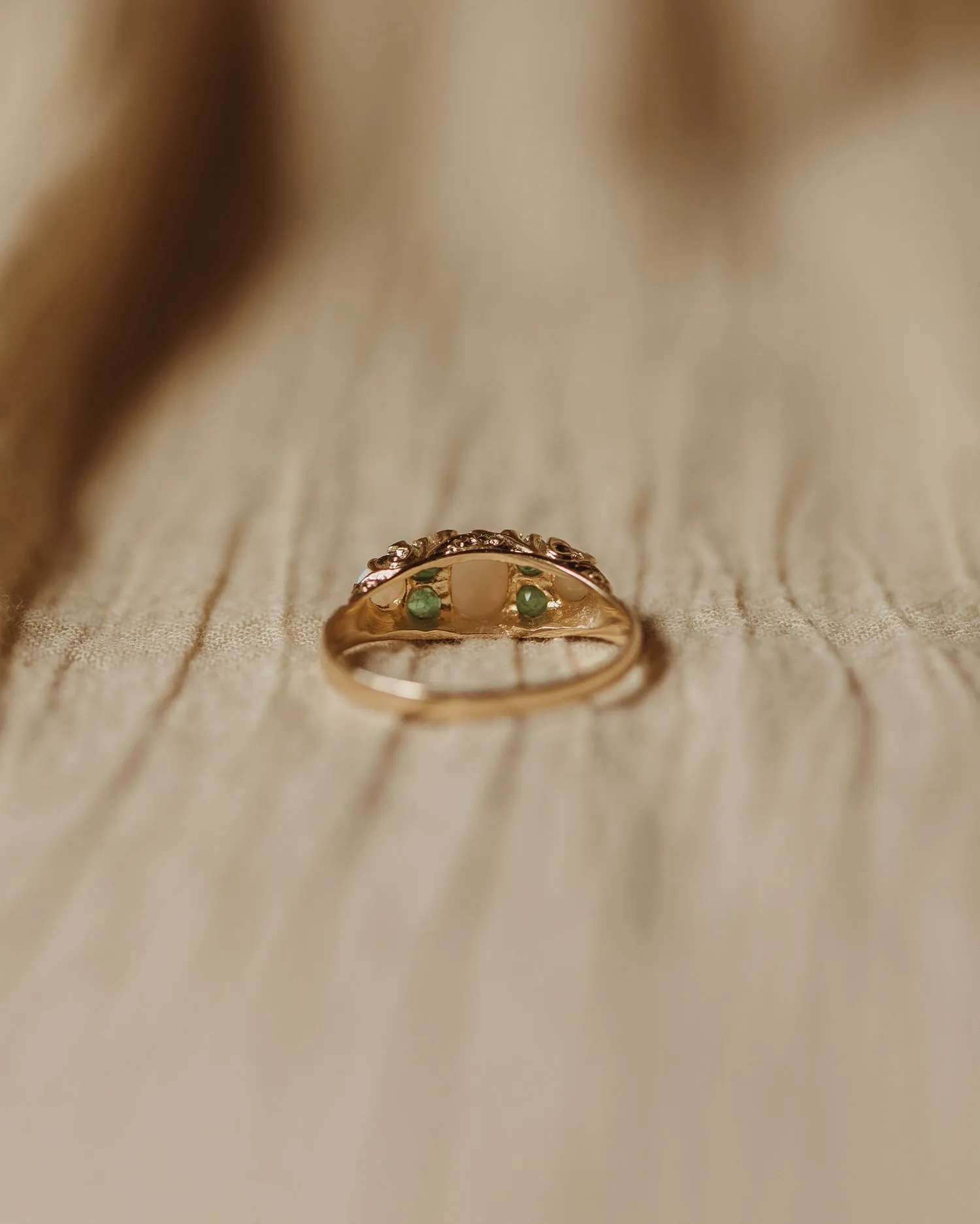 Martha 9ct Gold Opal & Emerald Ring sold by Rock n Rose product image thumbnail 5