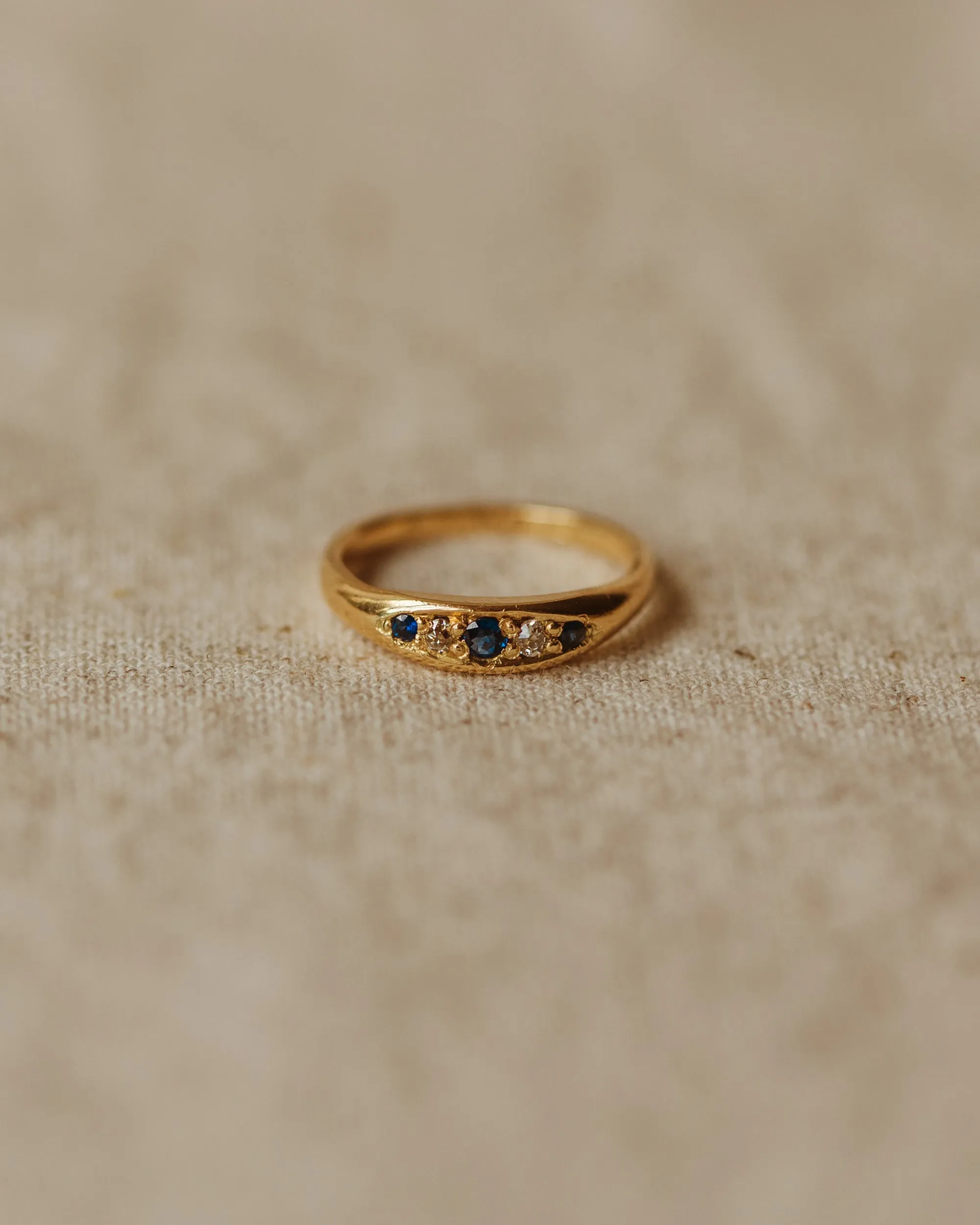 Clara 1914 18ct Gold Sapphire & Diamond Ring sold by Rock n Rose product image thumbnail 2