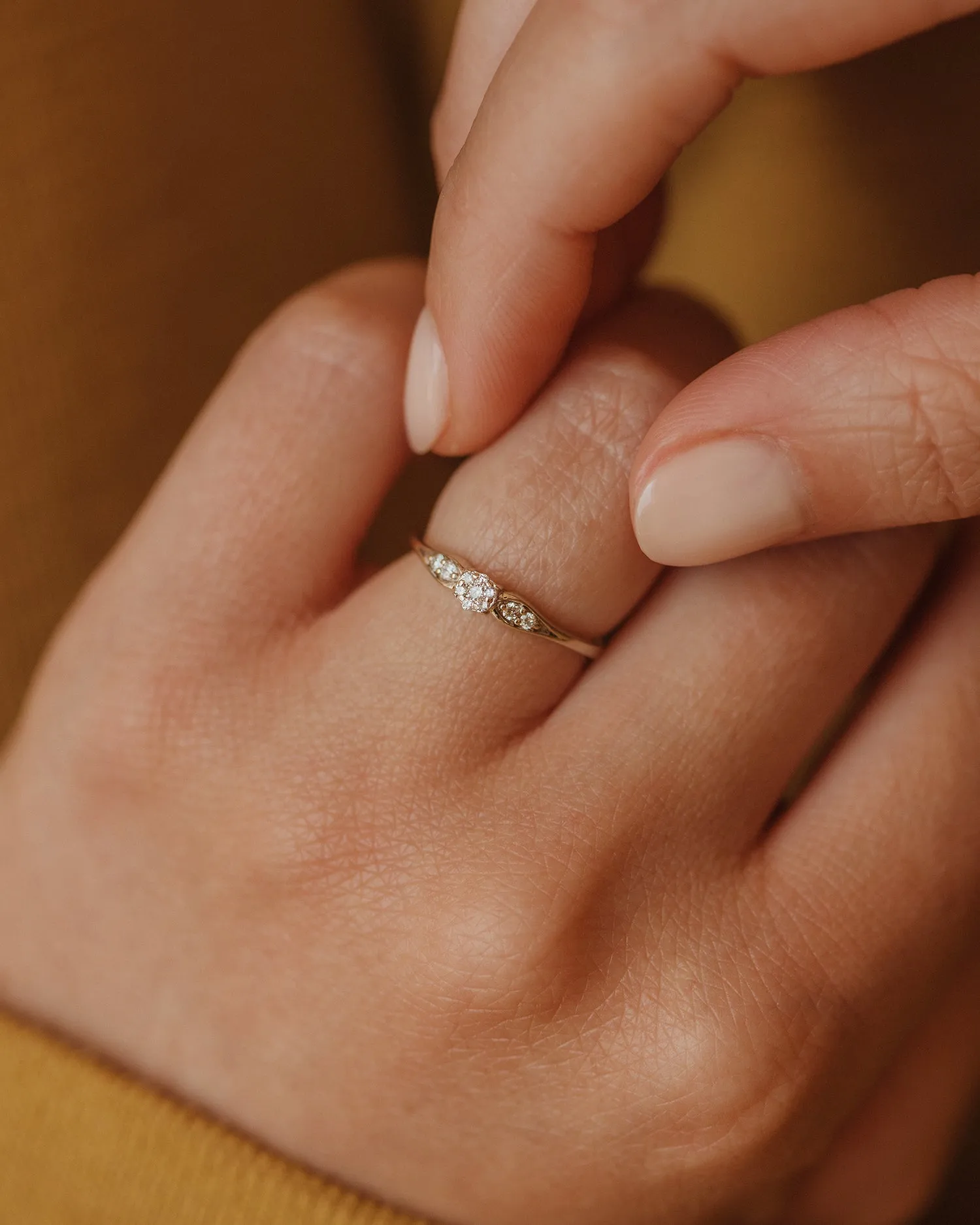 Clarice Vintage 9ct White Gold Diamond Ring sold by Rock n Rose