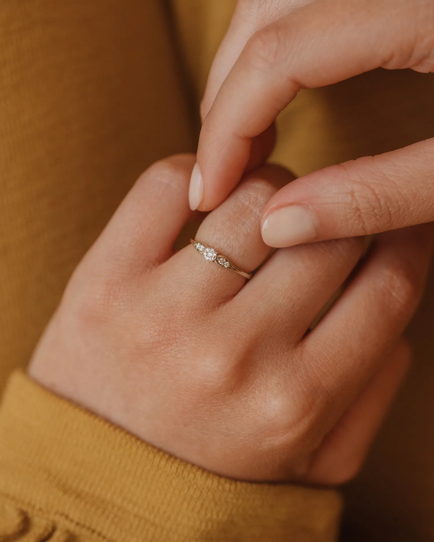 Clarice Vintage 9ct White Gold Diamond Ring sold by Rock n Rose product image thumbnail 5