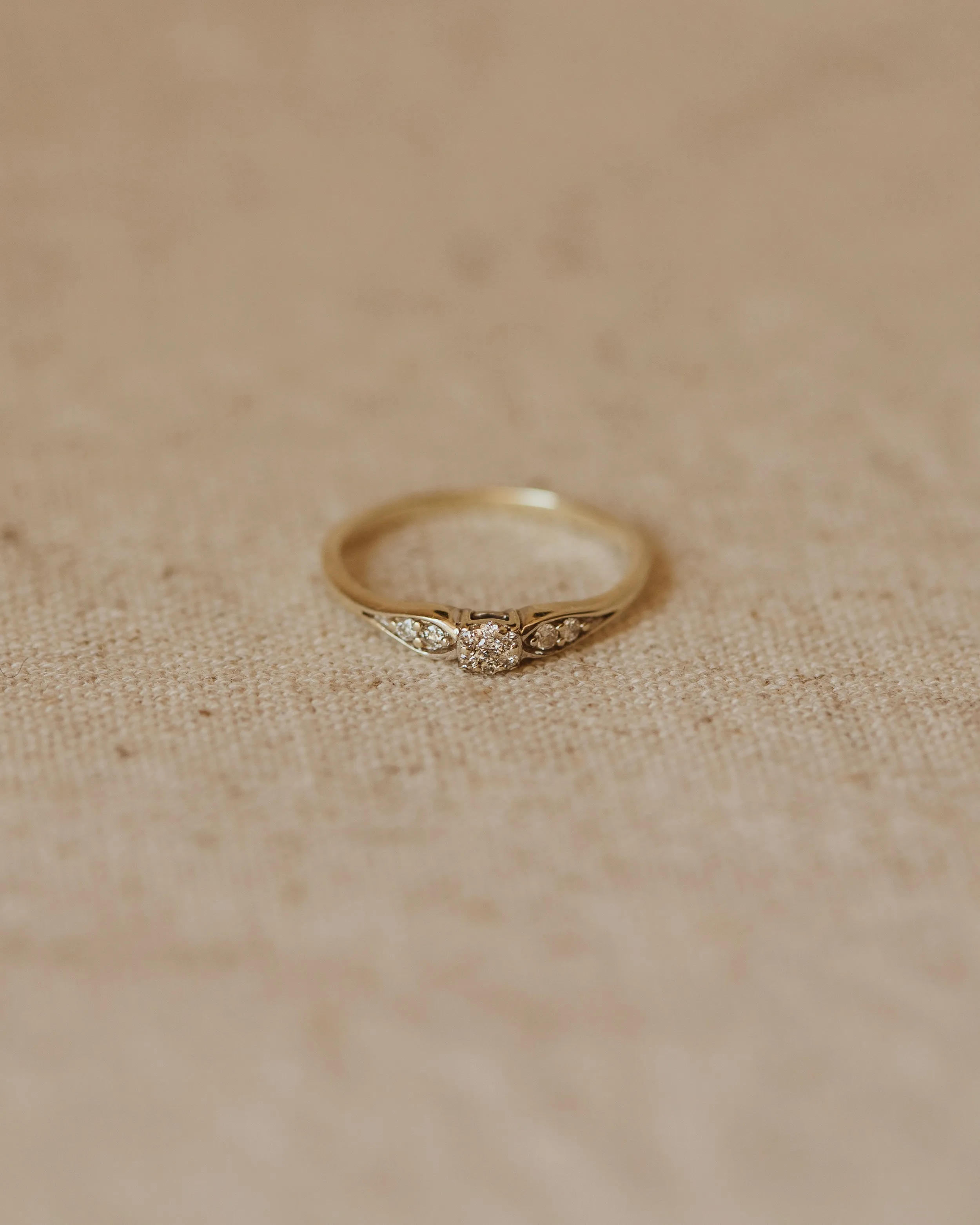 Clarice Vintage 9ct White Gold Diamond Ring sold by Rock n Rose product image thumbnail 2