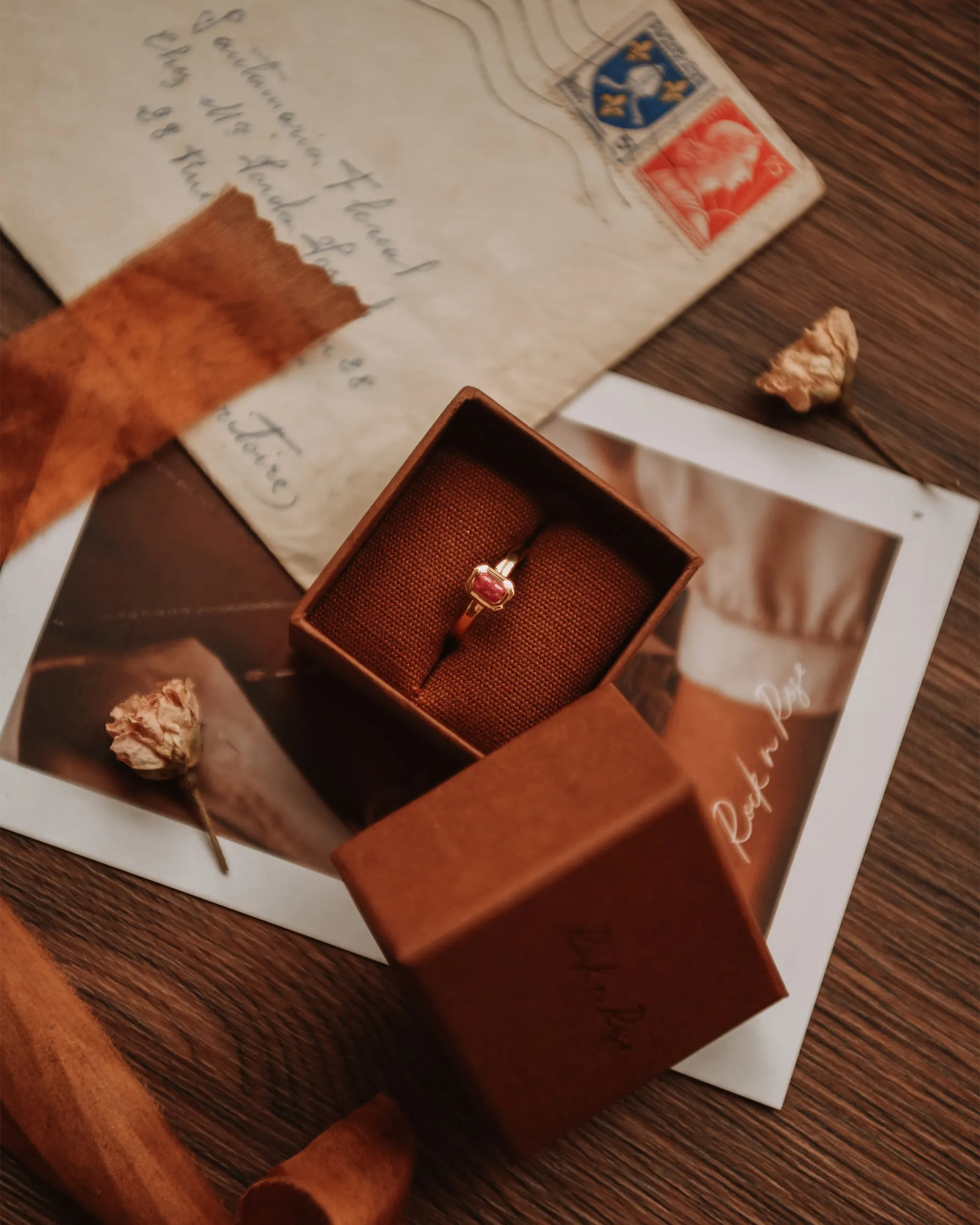 Frances Gold Vermeil Birthstone Ring - July sold by Rock n Rose product image thumbnail 4