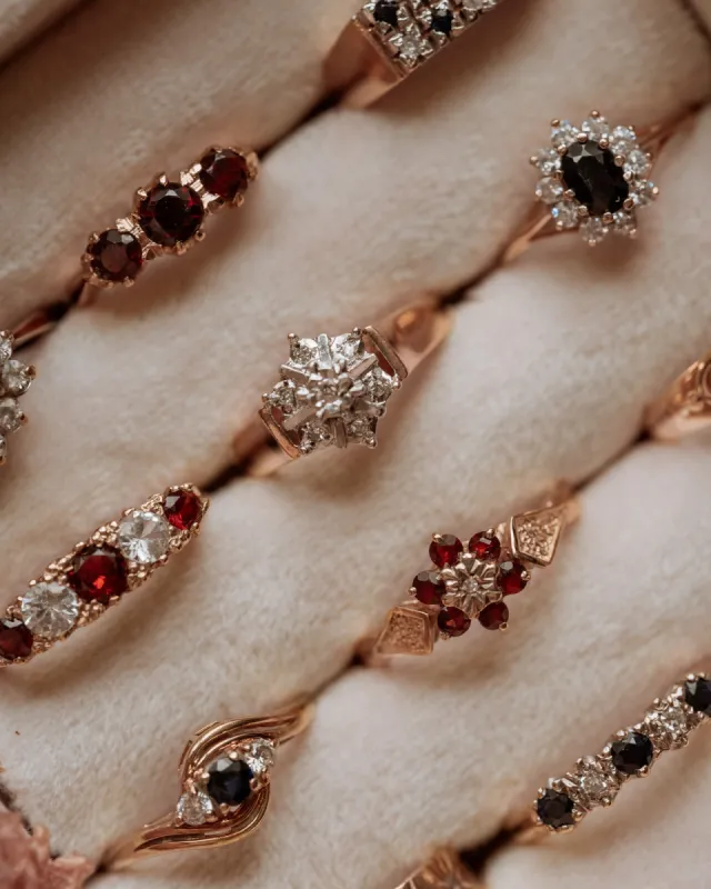 Bess 9ct Gold Diamond Cluster Ring sold by Rock n Rose