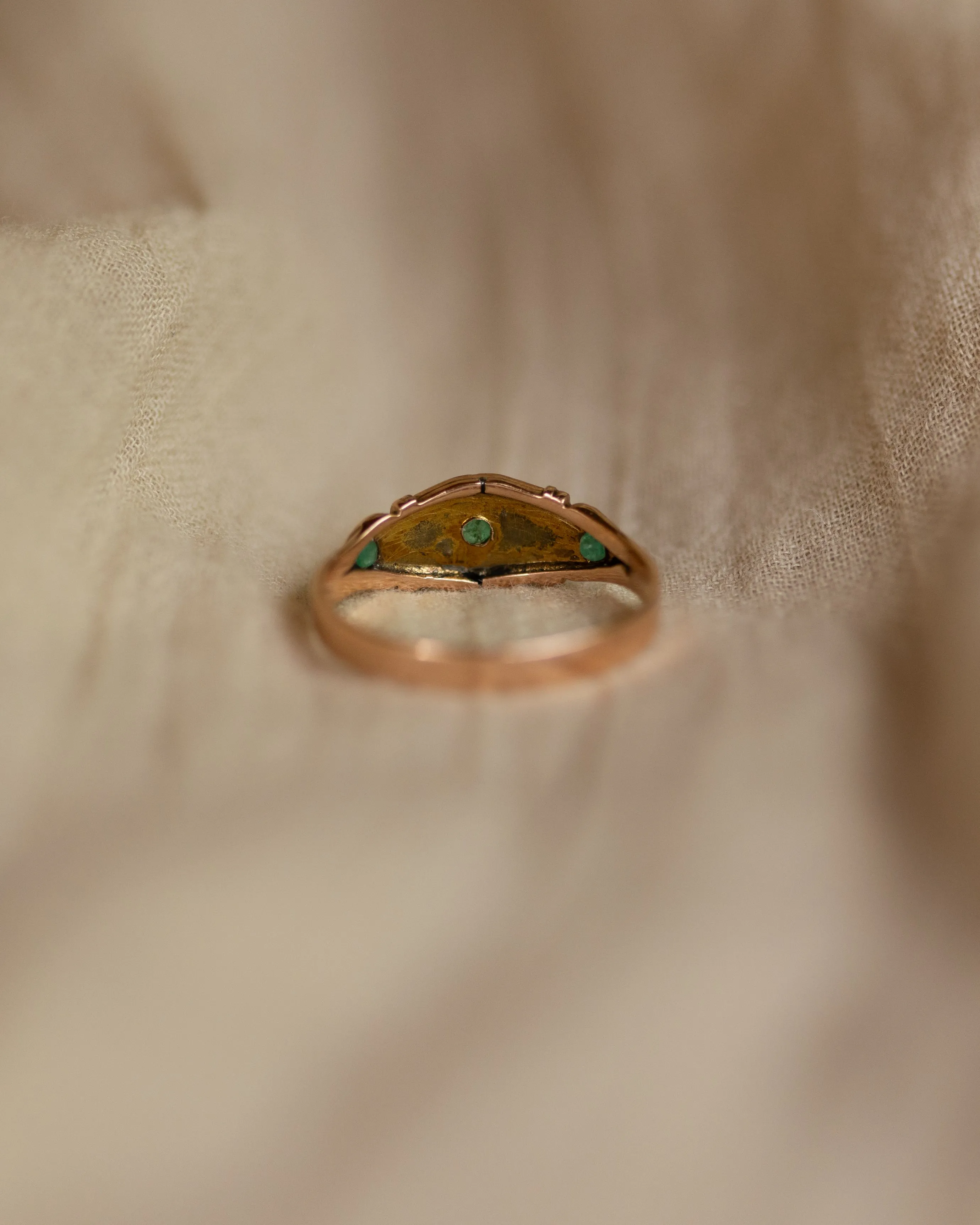 Faye Antique 15ct Gold Emerald & Pearl Ring sold by Rock n Rose product image thumbnail 5