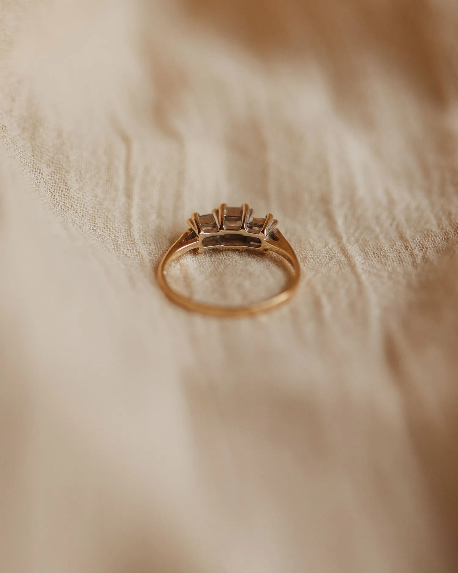 Ottilie 1986 9ct Gold Vintage CZ Ring sold by Rock n Rose product image thumbnail 4