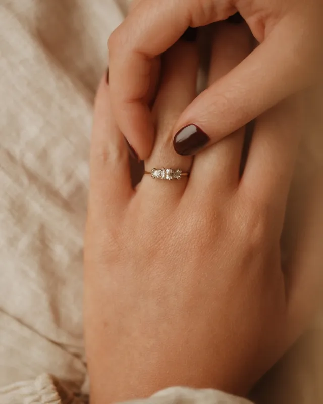 Ottilie 1986 9ct Gold Vintage CZ Ring sold by Rock n Rose