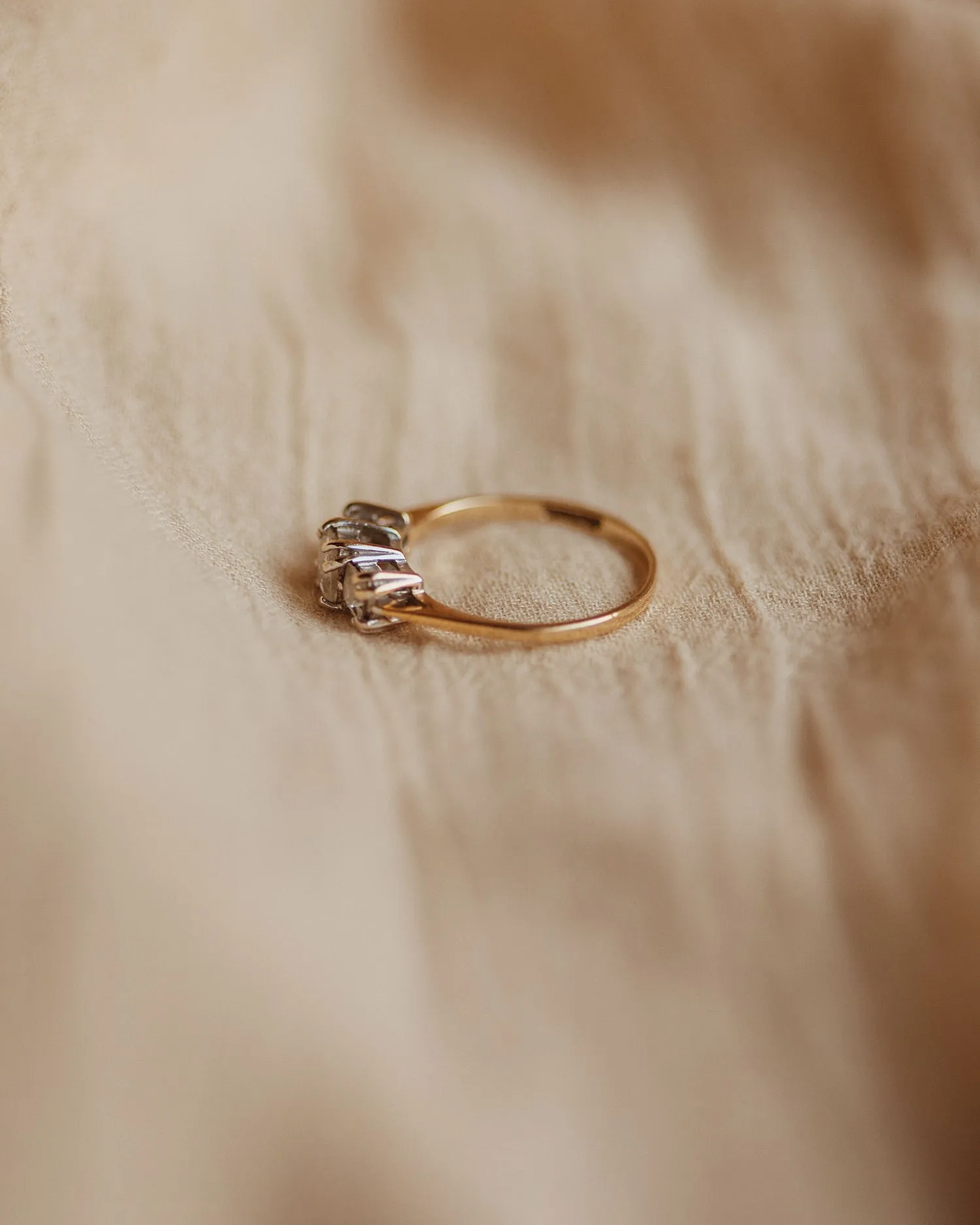 Ottilie 1986 9ct Gold Vintage CZ Ring sold by Rock n Rose product image thumbnail 5