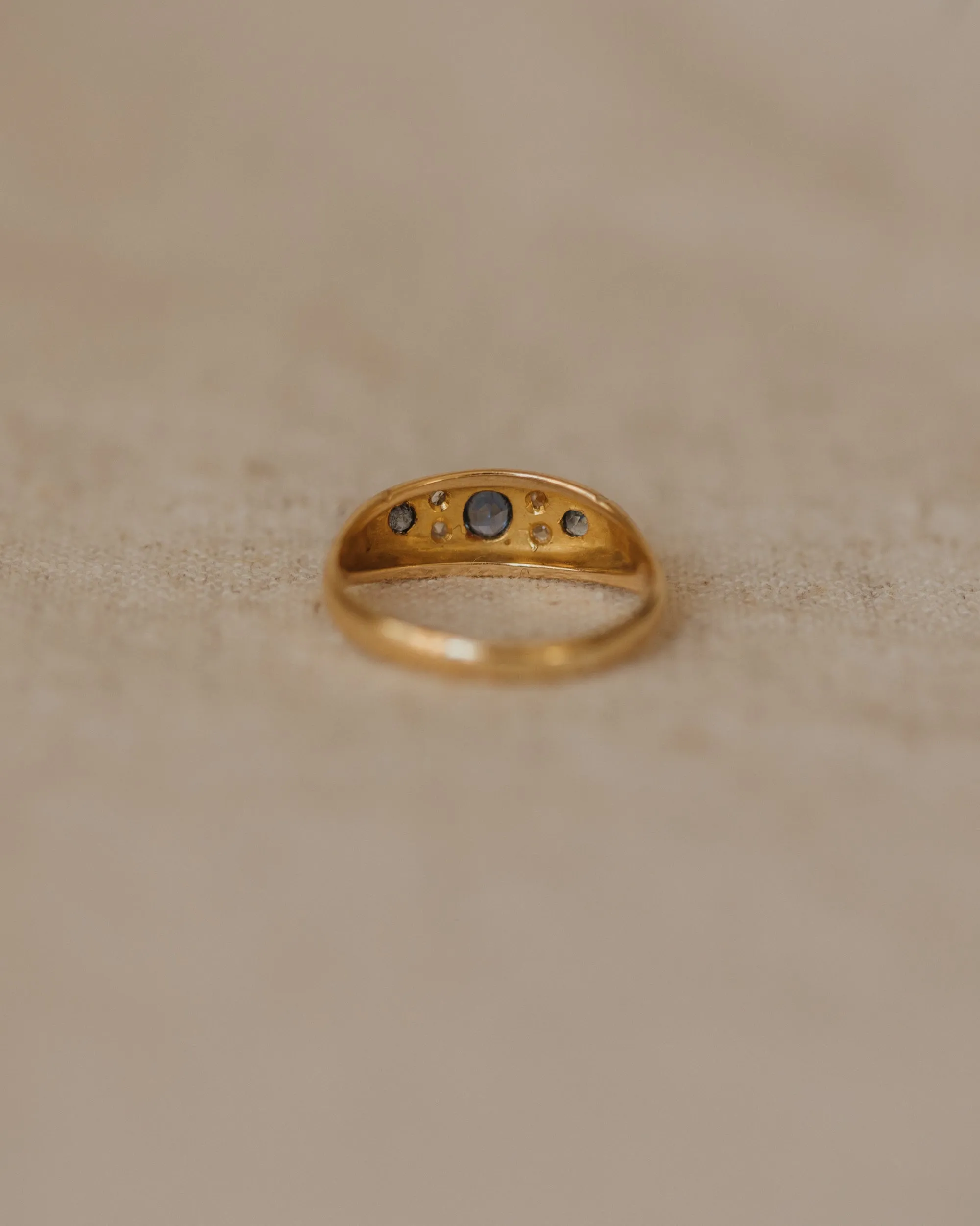 Blanche 1918 18ct Gold Sapphire & Diamond Ring sold by Rock n Rose product image thumbnail 5