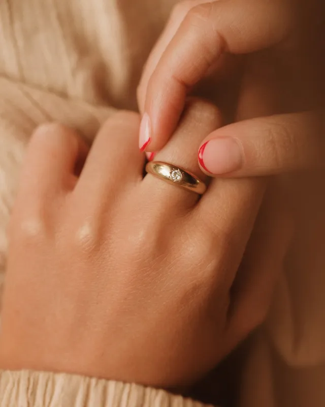 Sydney 9ct Gold Diamond Signet Ring sold by Rock n Rose