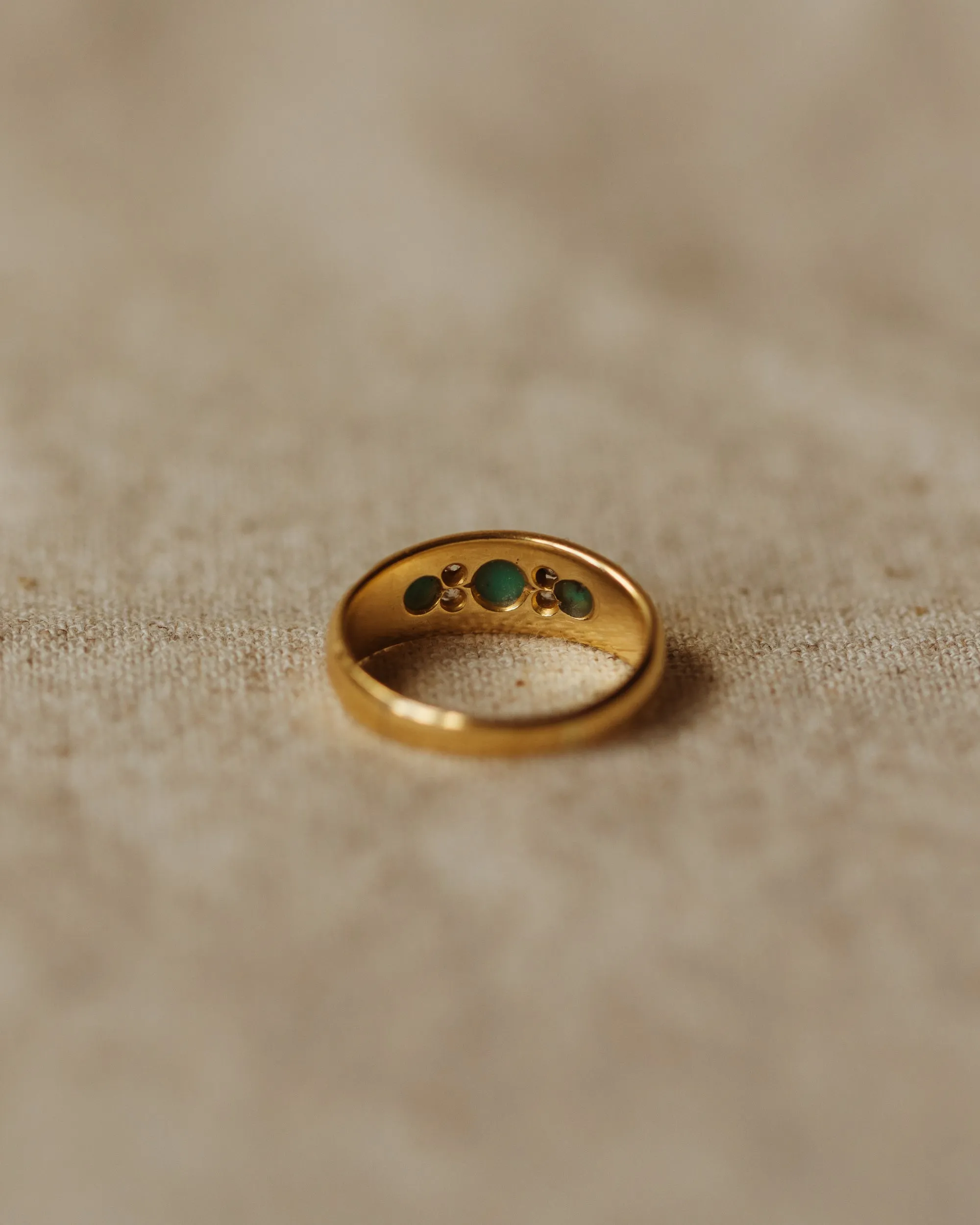 Winifred 1812 Antique 18ct Gold Turquoise & Diamond Ring sold by Rock n Rose product image thumbnail 5