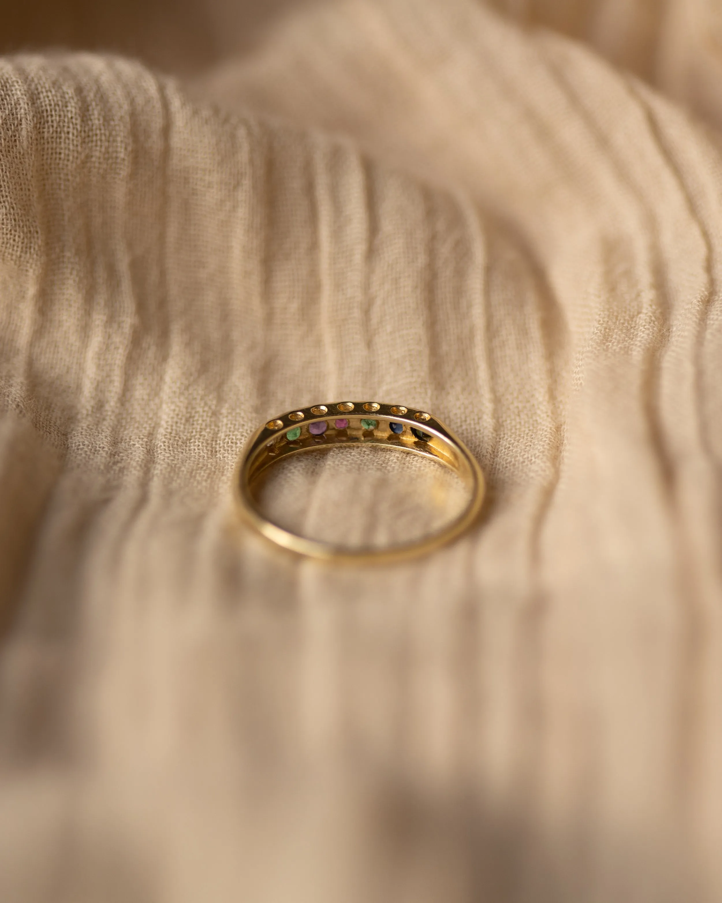 Sadie 1987 Vintage 9ct Gold Dearest Half Eternity Ring sold by Rock n Rose product image thumbnail 5