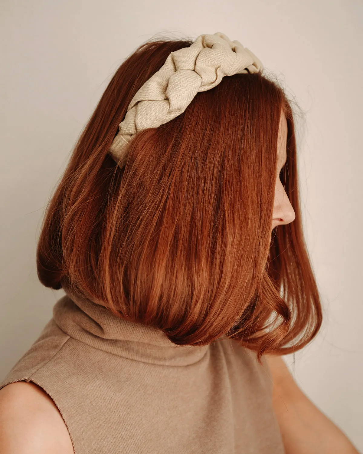Millicent Natural Linen Plaited Headband sold by Rock n Rose product image thumbnail 3