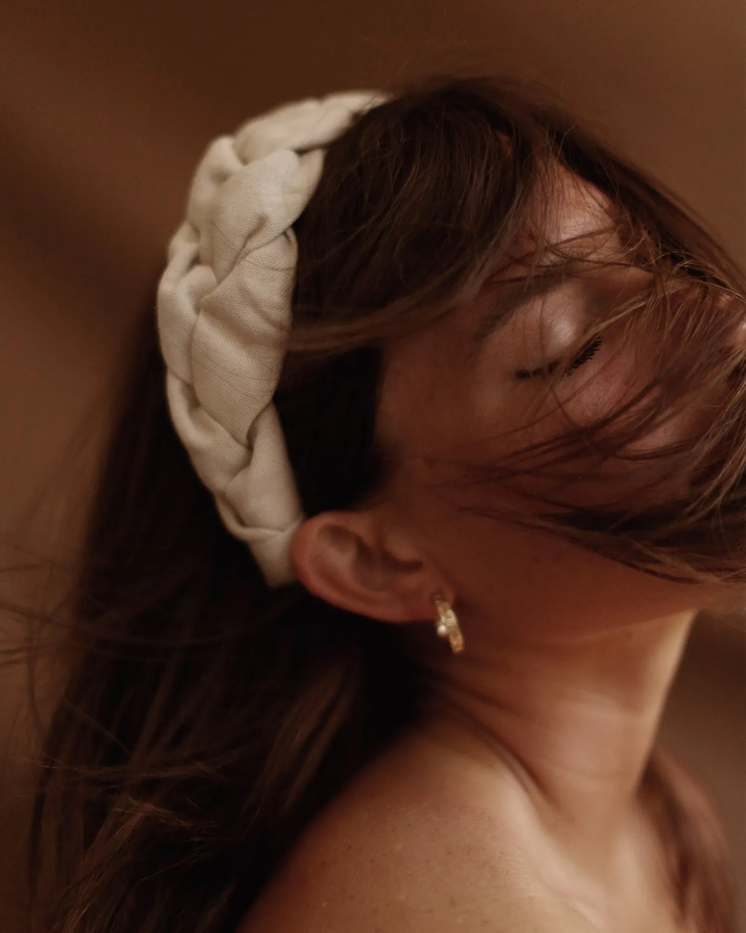 Millicent Natural Linen Plaited Headband sold by Rock n Rose