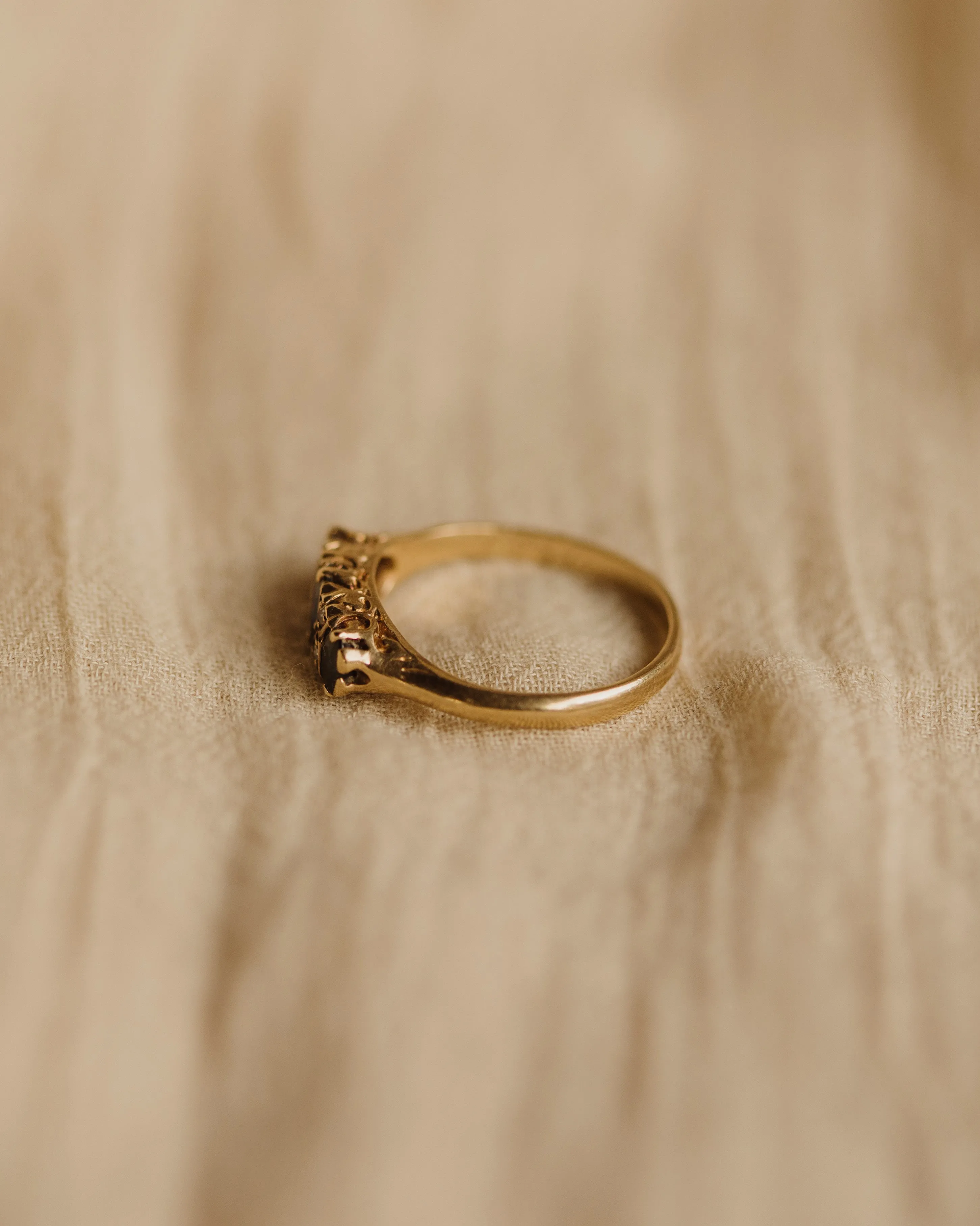 Audrey 1980 9ct Gold Sapphire & Diamond Ring sold by Rock n Rose product image thumbnail 4