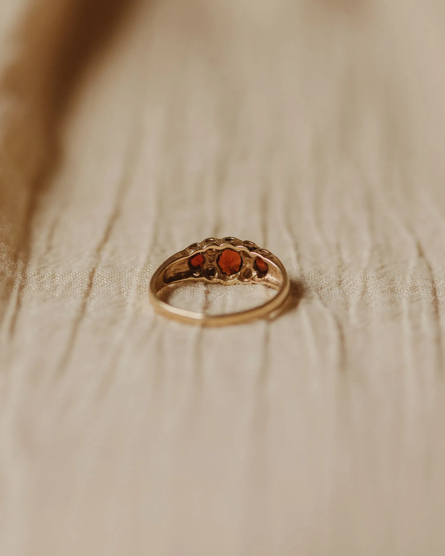 Virginia 9ct Gold Garnet & Diamond Ring sold by Rock n Rose product image thumbnail 5