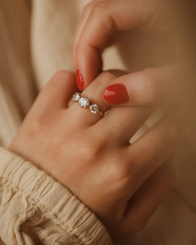 Bertha Vintage 9ct Gold Trilogy Ring sold by Rock n Rose