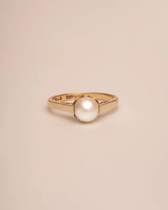 Adelaide 9ct Gold Pearl Solitaire Ring sold by Rock n Rose