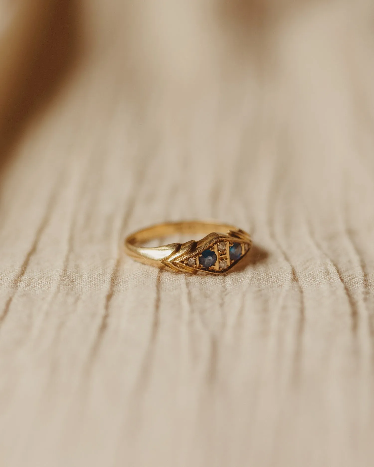 Emmeline 18ct Gold Sapphire & Diamond Ring sold by Rock n Rose product image thumbnail 3