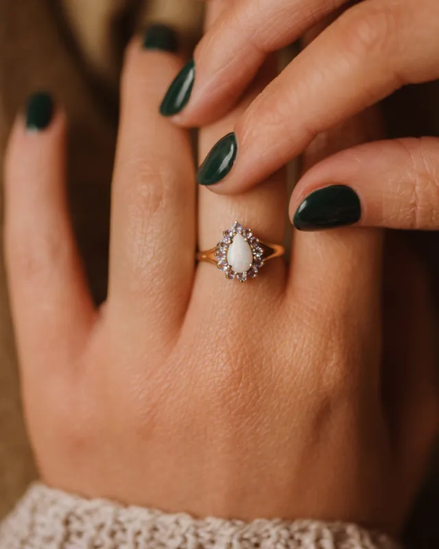 Alta Vintage 9ct Gold Opal & Tanzanite Ring sold by Rock n Rose