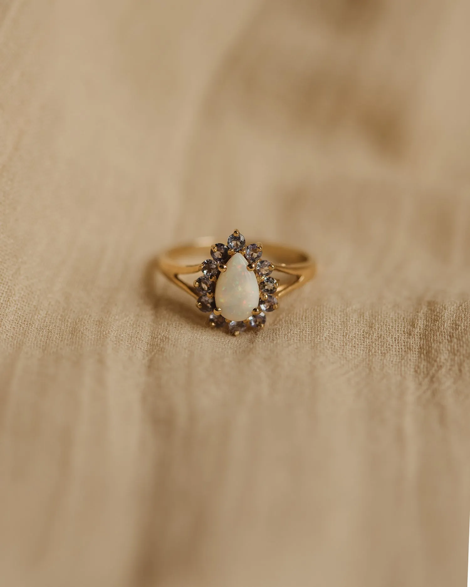 Alta Vintage 9ct Gold Opal & Tanzanite Ring sold by Rock n Rose product image thumbnail 2