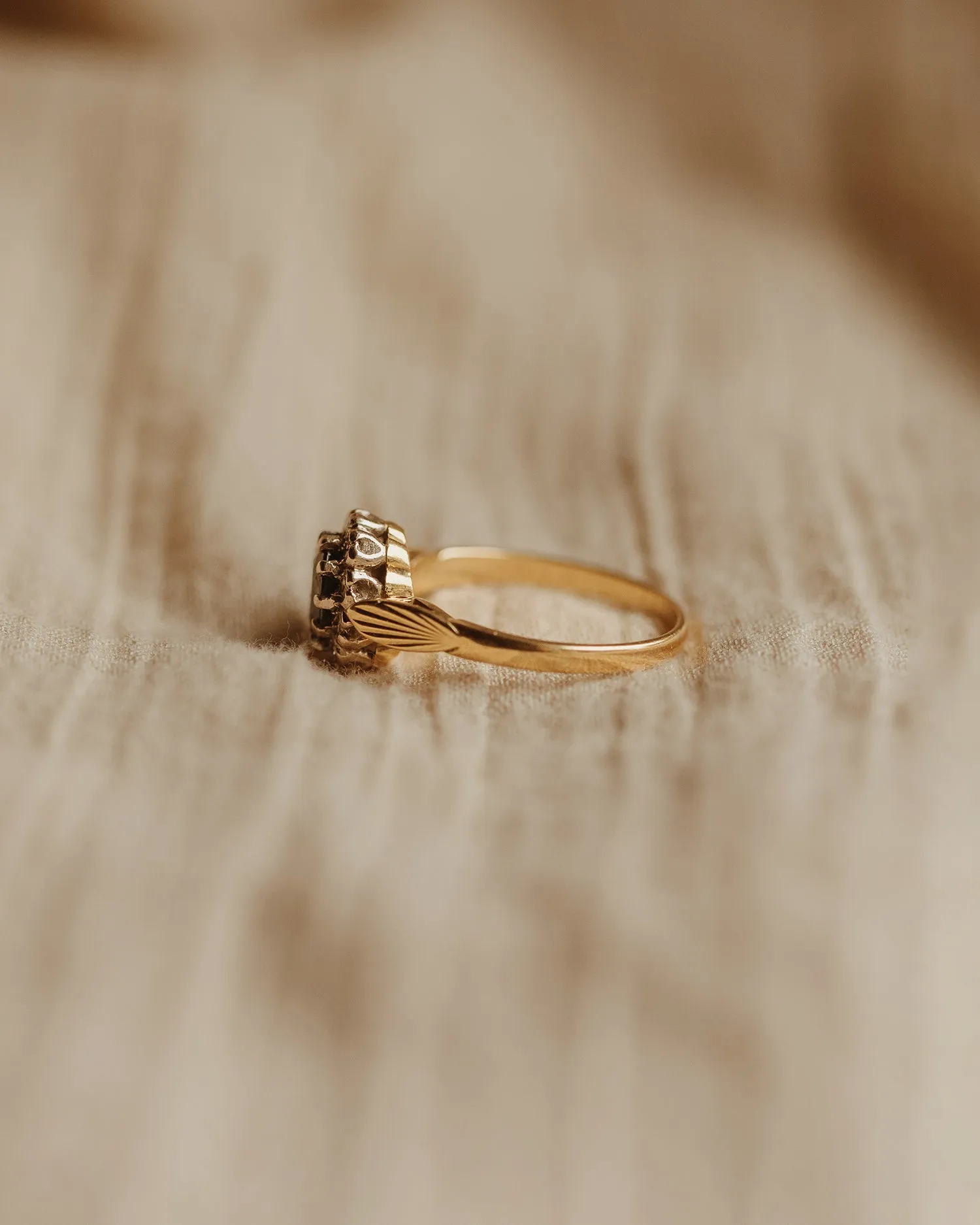 Gwendolyn 1975 18ct Gold Sapphire & Diamond Ring sold by Rock n Rose product image thumbnail 4