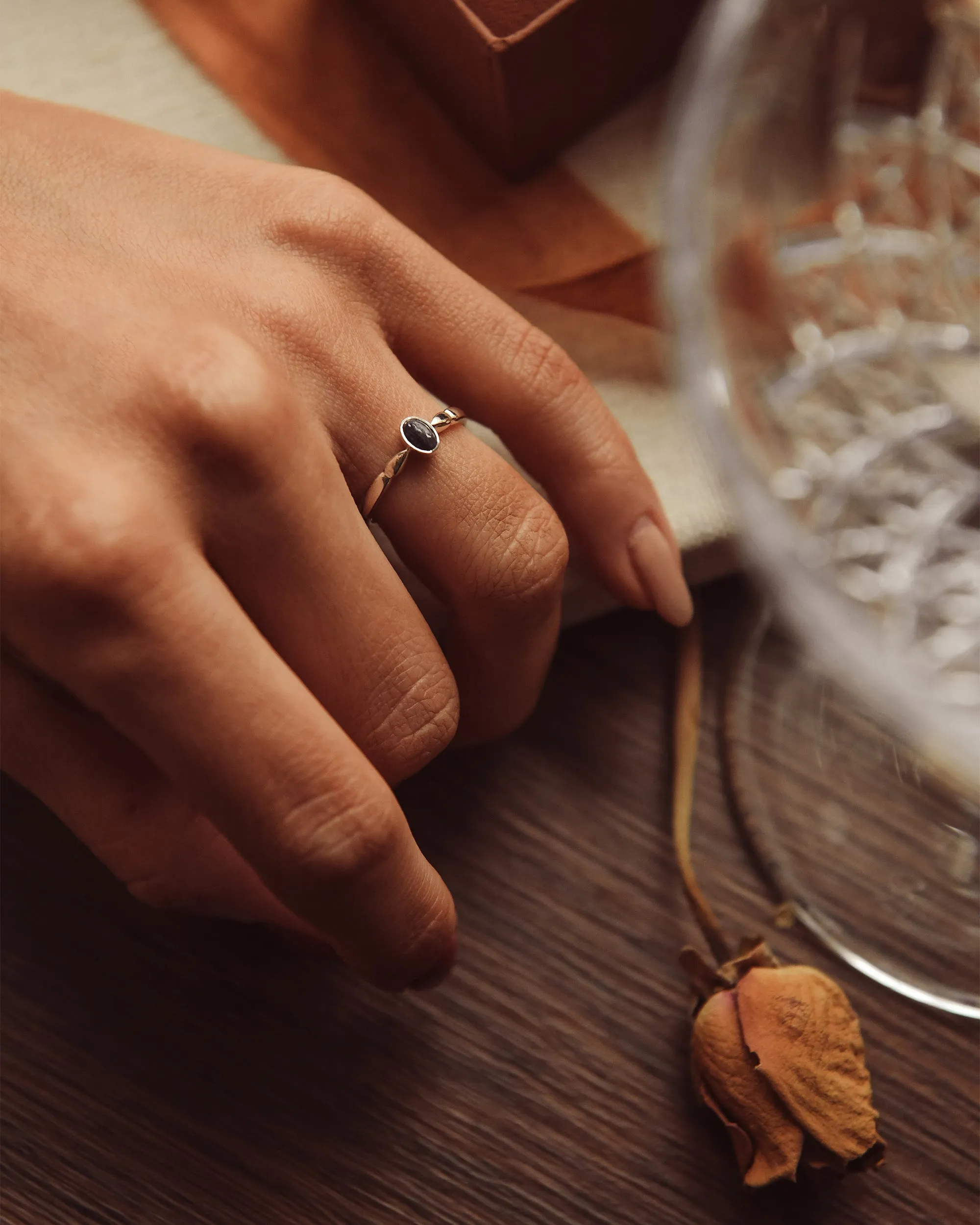 Joanie Sterling Silver Birthstone Ring - September sold by Rock n Rose product image thumbnail 2