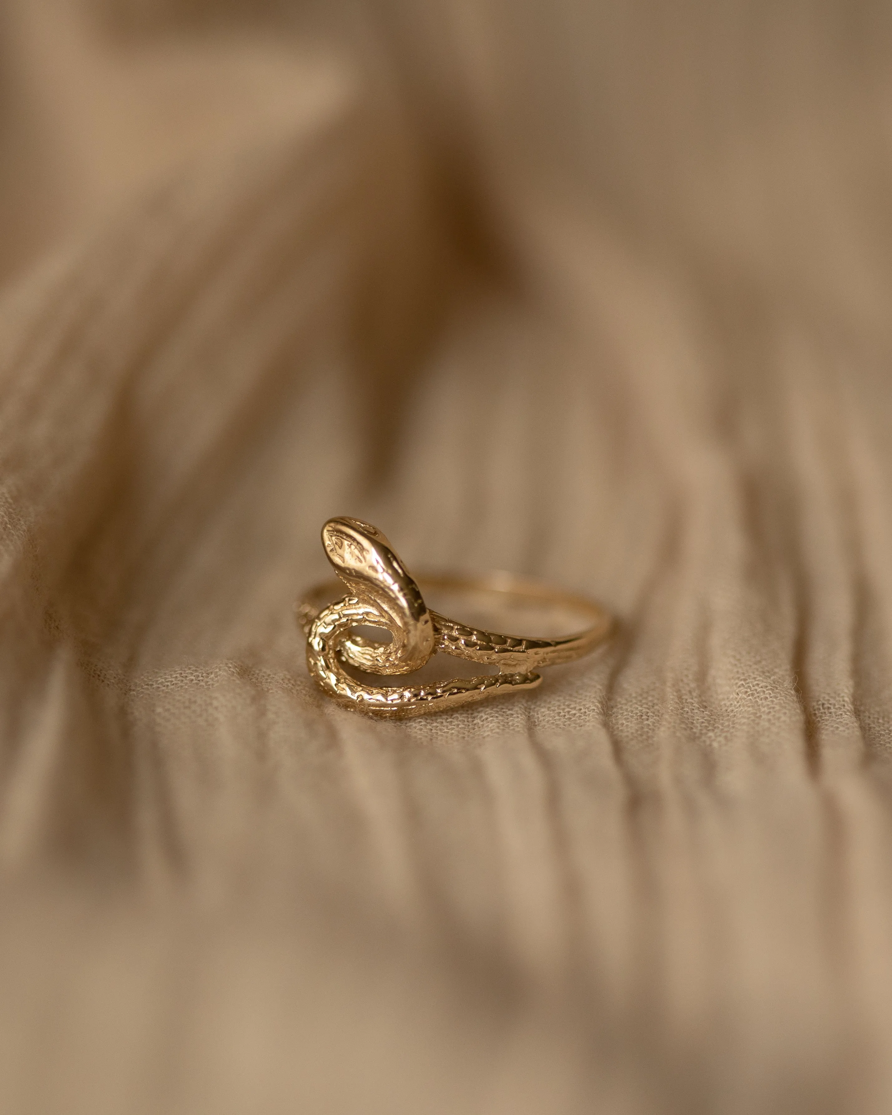 Sandrine Vintage 9ct Gold Snake Ring sold by Rock n Rose product image thumbnail 4