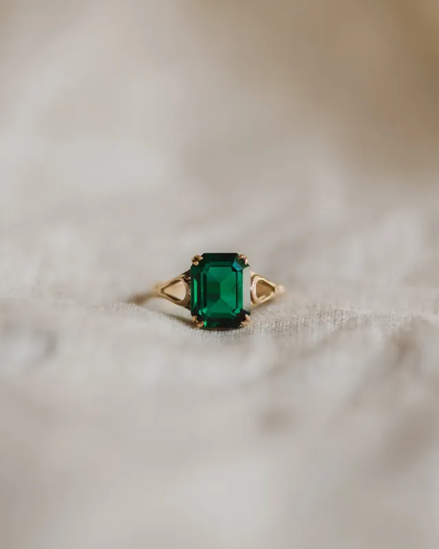 Guinevere 9ct Gold Emerald Ring sold by Rock n Rose
