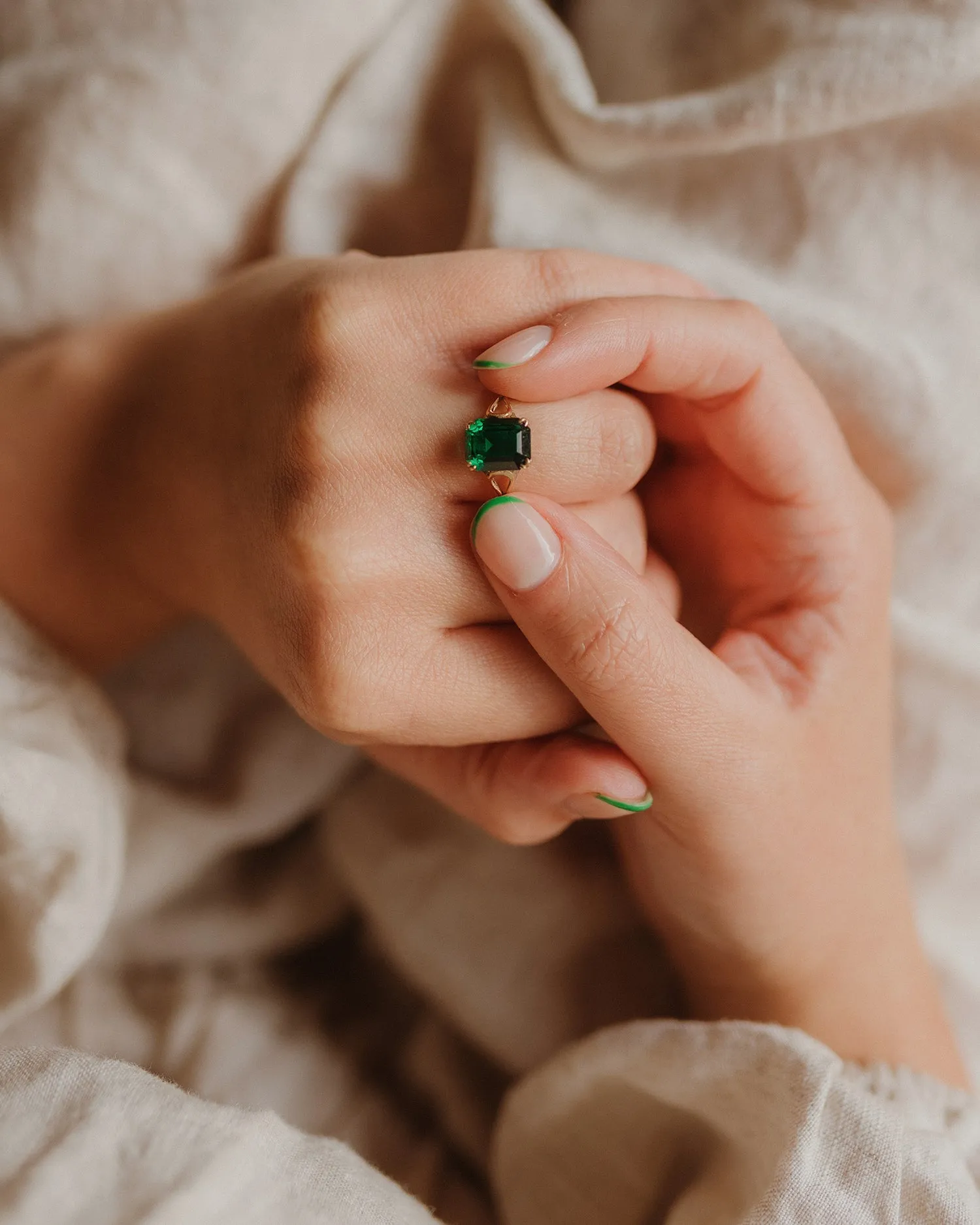 Guinevere 9ct Gold Emerald Ring sold by Rock n Rose product image thumbnail 2