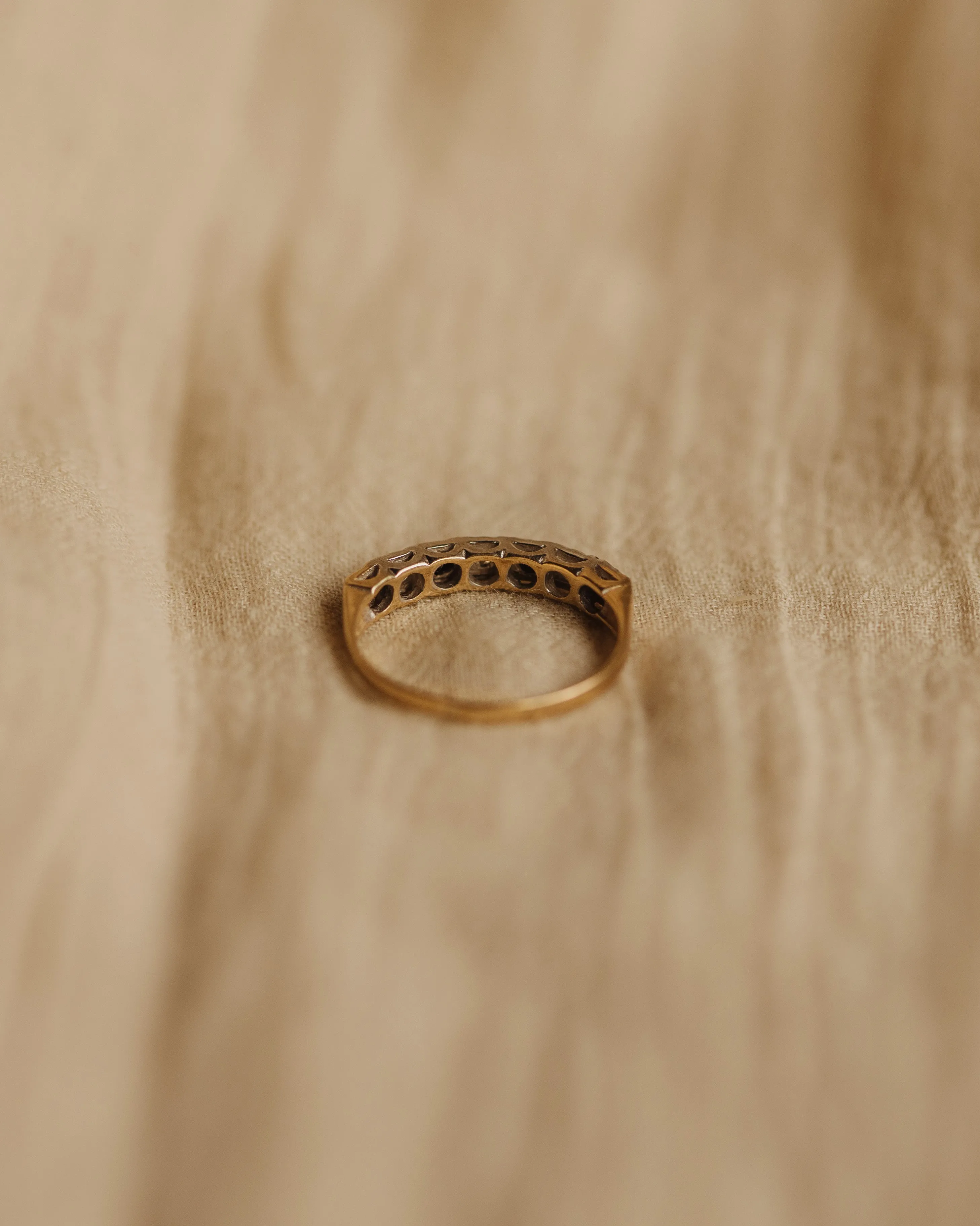 Prudence Vintage 9ct Gold Sapphire & Diamond Ring sold by Rock n Rose product image thumbnail 4