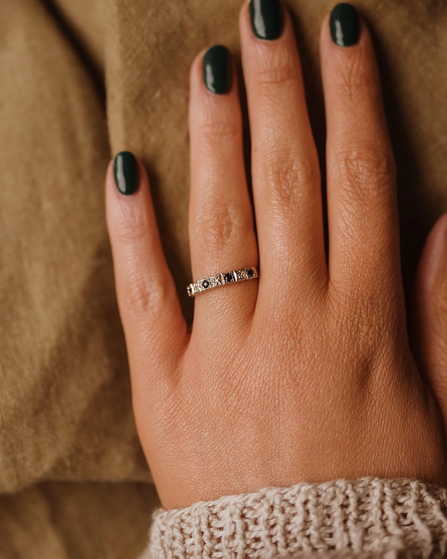 Prudence Vintage 9ct Gold Sapphire & Diamond Ring sold by Rock n Rose product image thumbnail 2