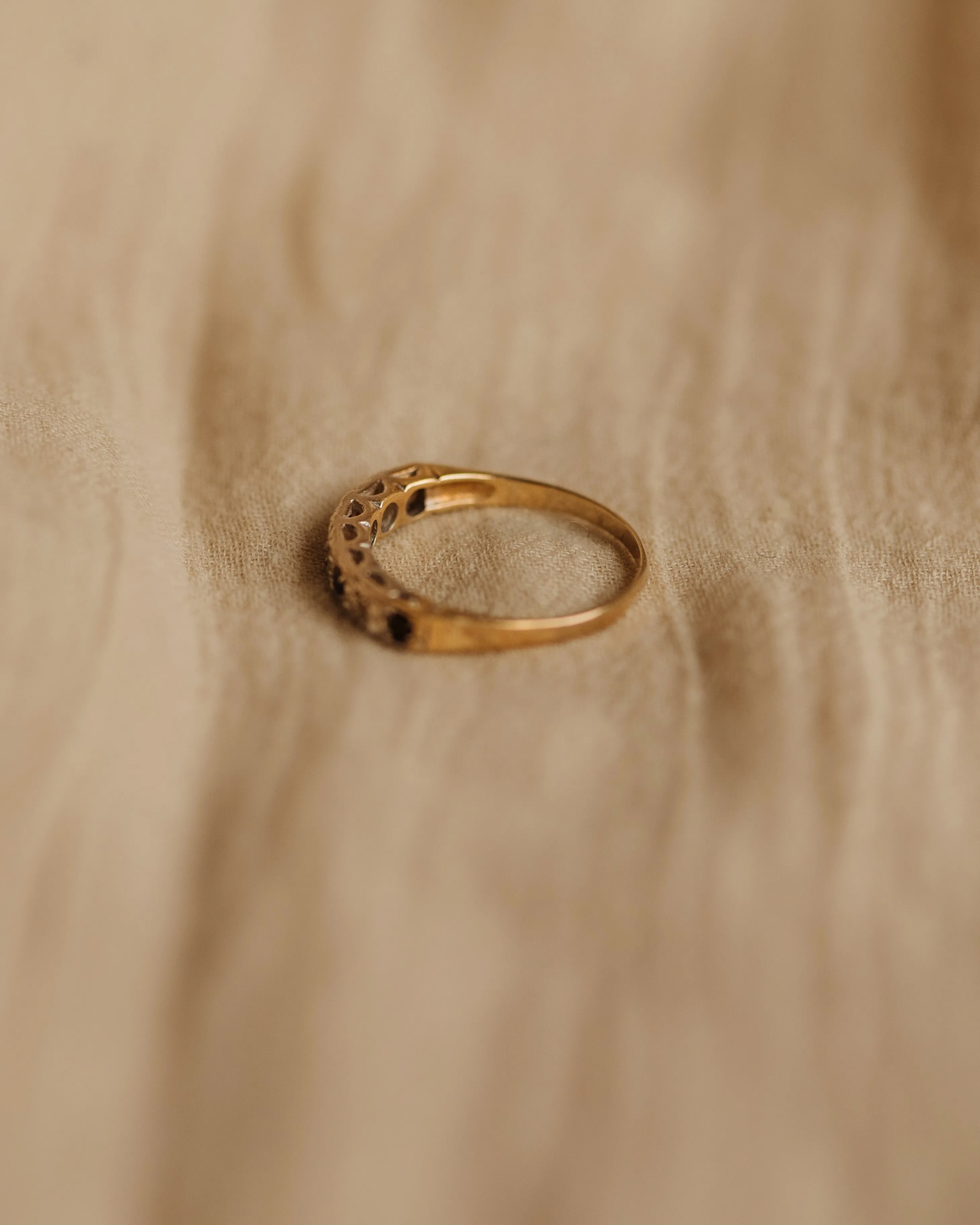 Prudence Vintage 9ct Gold Sapphire & Diamond Ring sold by Rock n Rose product image thumbnail 5