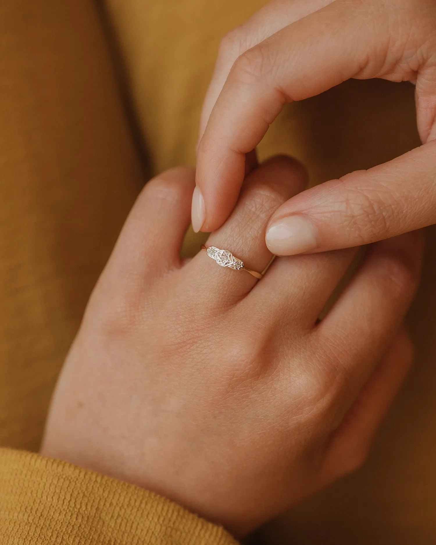 Cicely Antique 18ct Gold Diamond Ring sold by Rock n Rose product image thumbnail 5