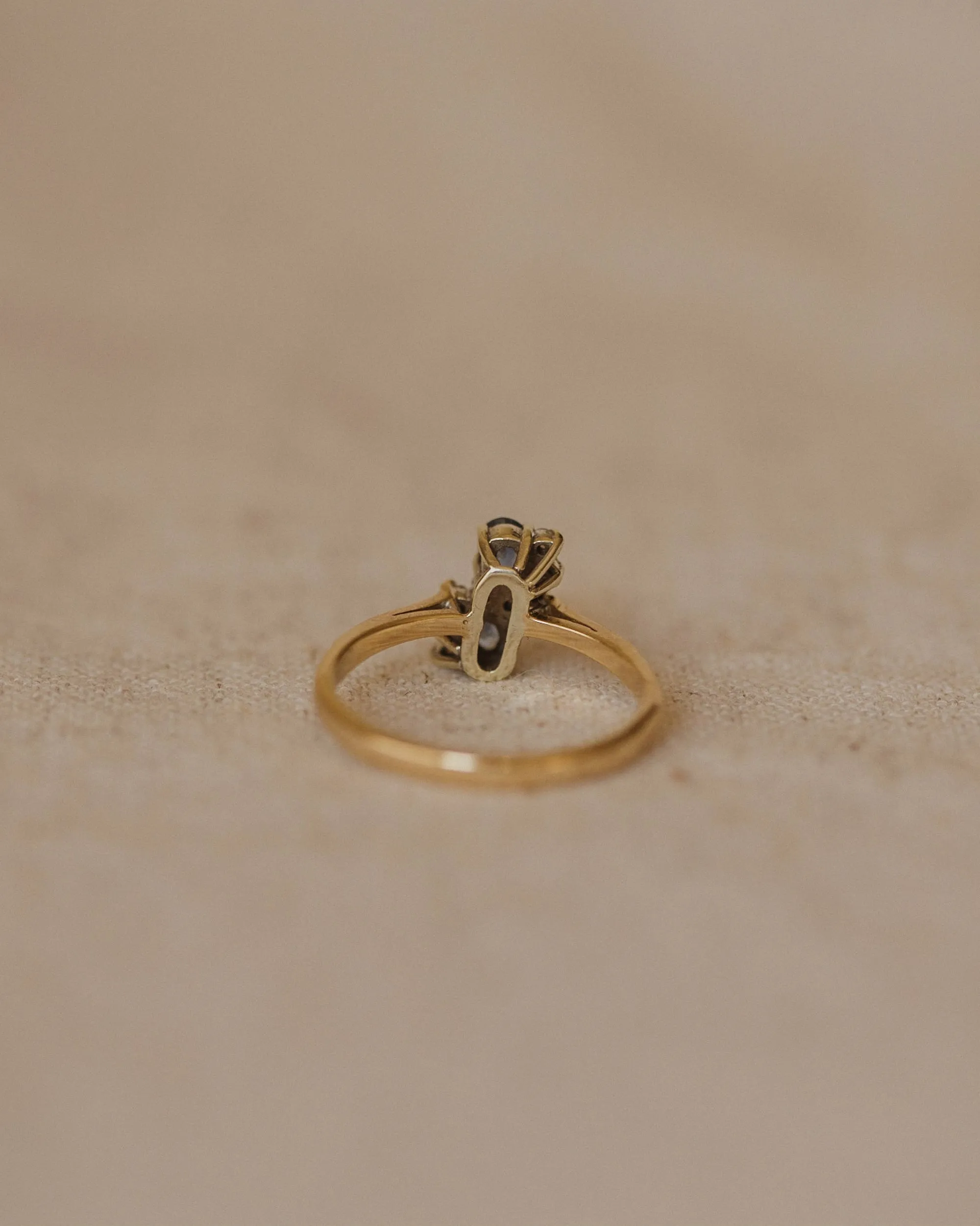 Wilma Vintage 9ct Gold Sapphire & Diamond Crossover Ring sold by Rock n Rose product image thumbnail 5