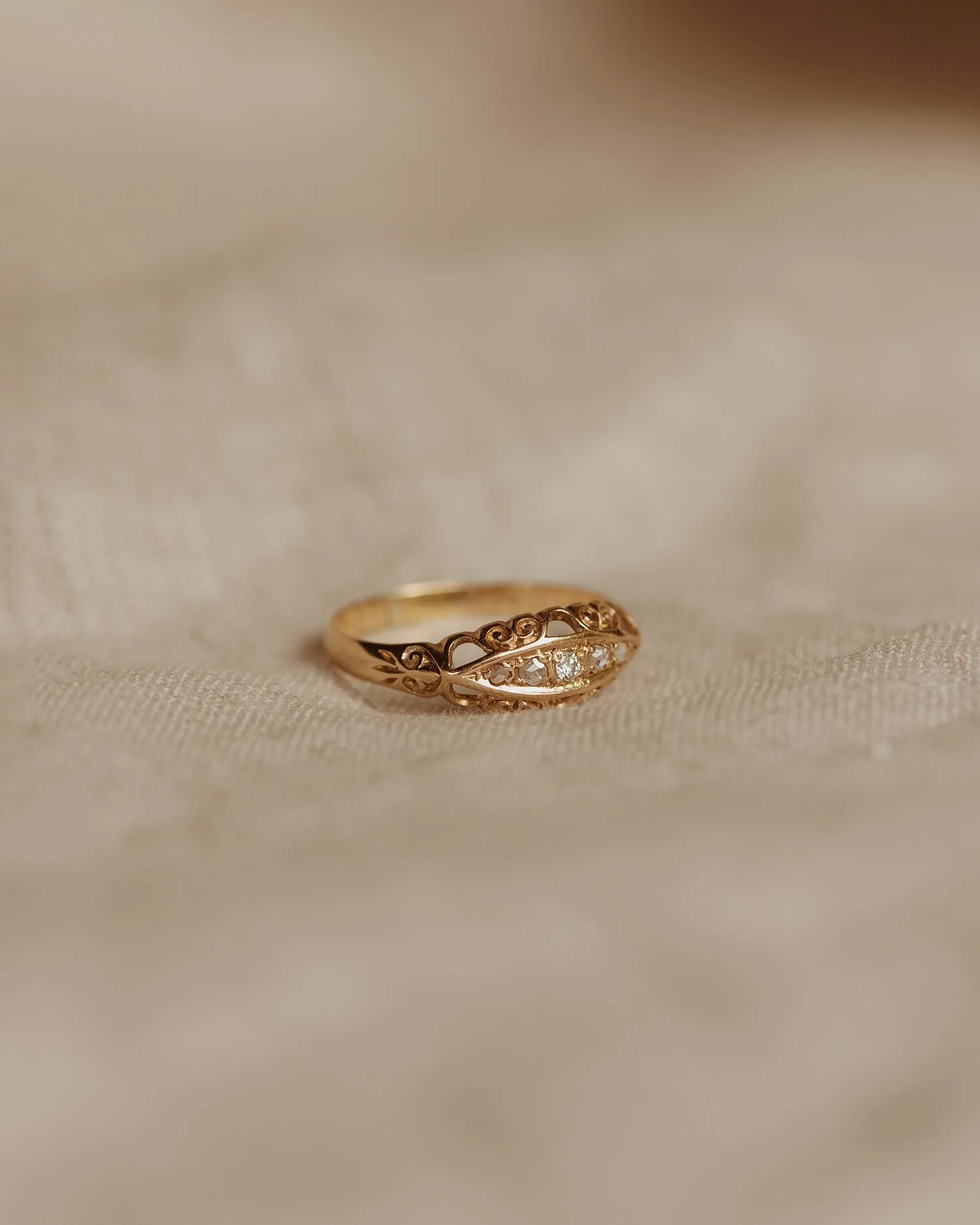 Mabel 18ct Gold Diamond Gypsy Ring sold by Rock n Rose product image thumbnail 3