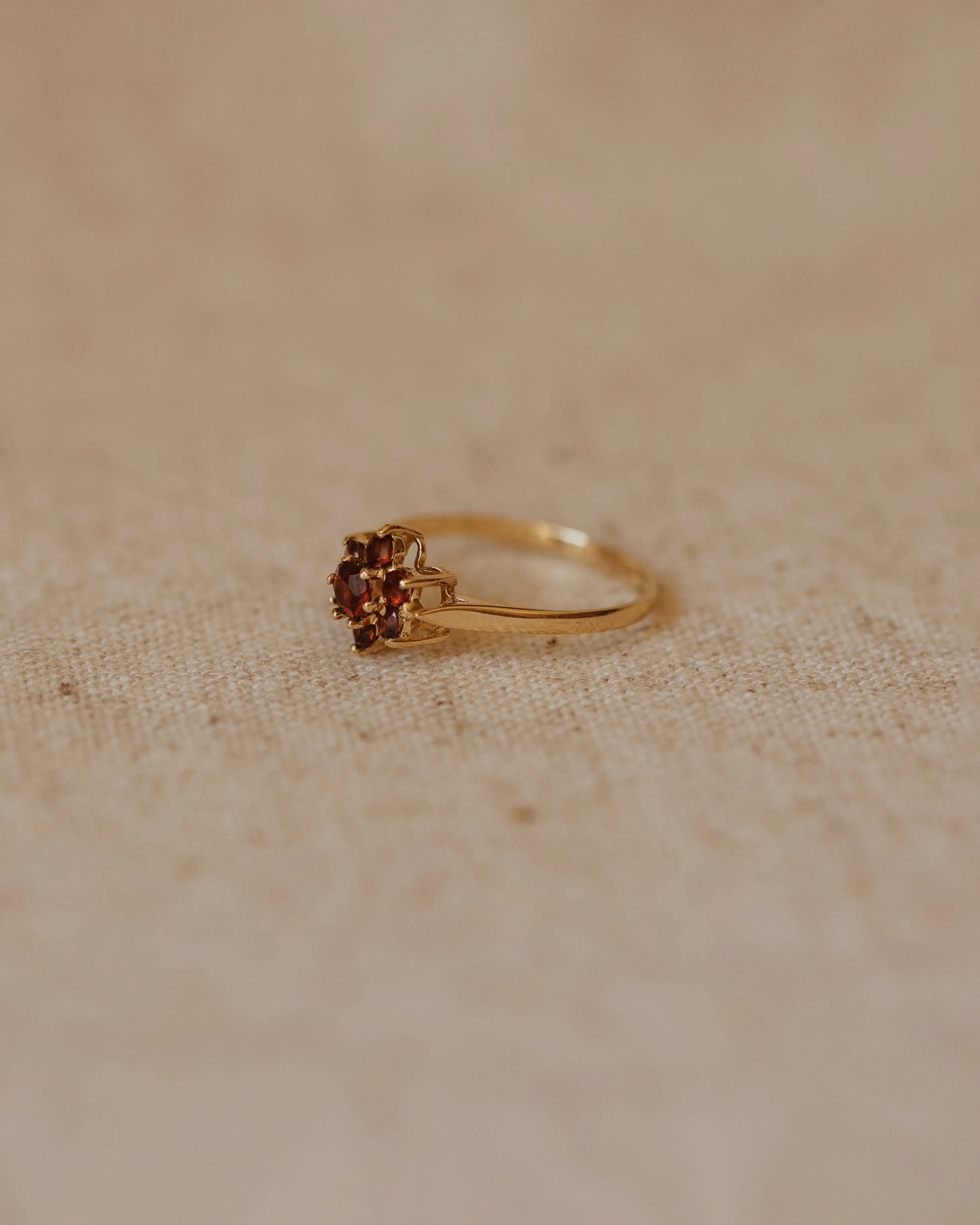 Hetty 1979 9ct Gold Garnet Cluster Ring sold by Rock n Rose product image thumbnail 3