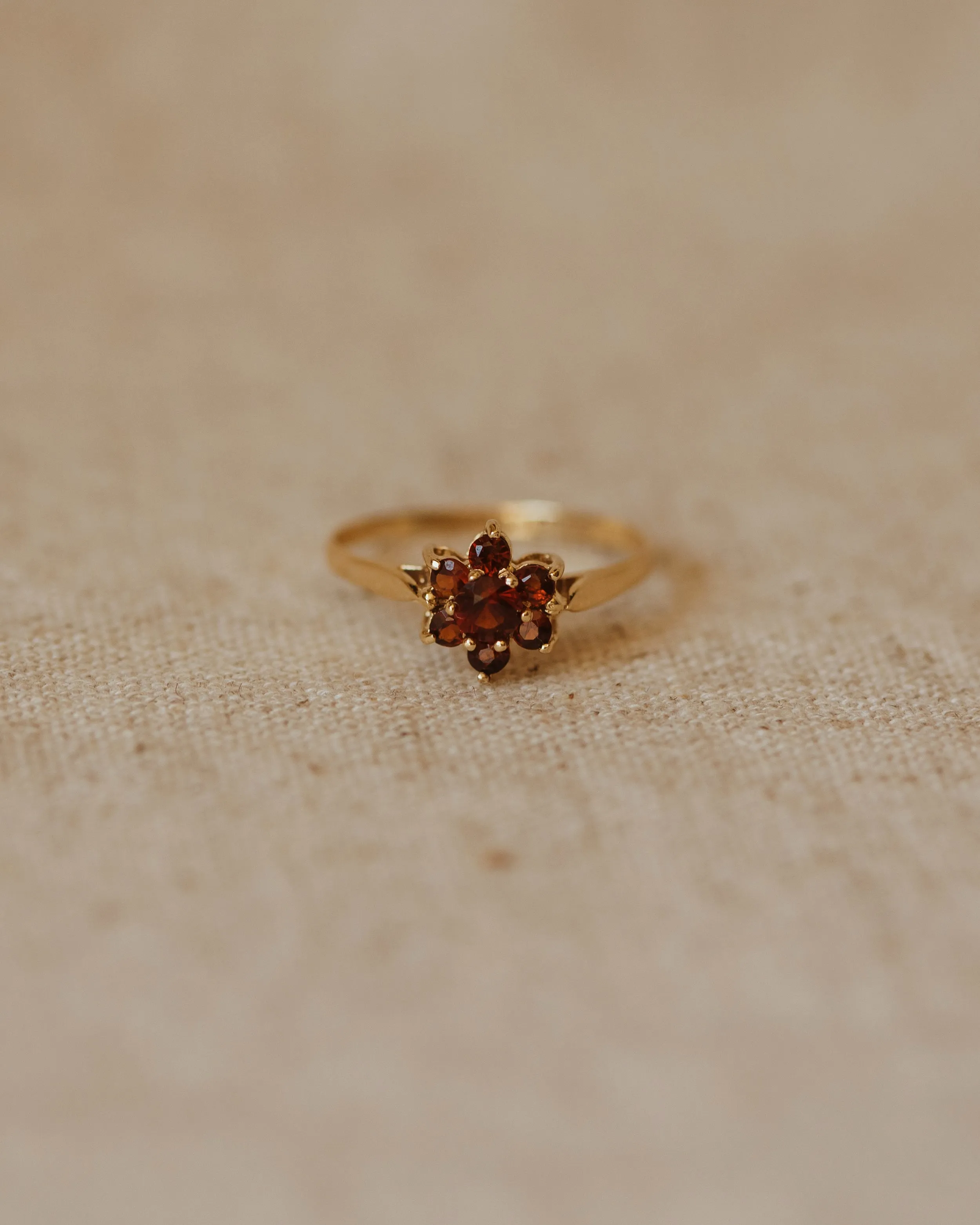 Hetty 1979 9ct Gold Garnet Cluster Ring sold by Rock n Rose product image thumbnail 2