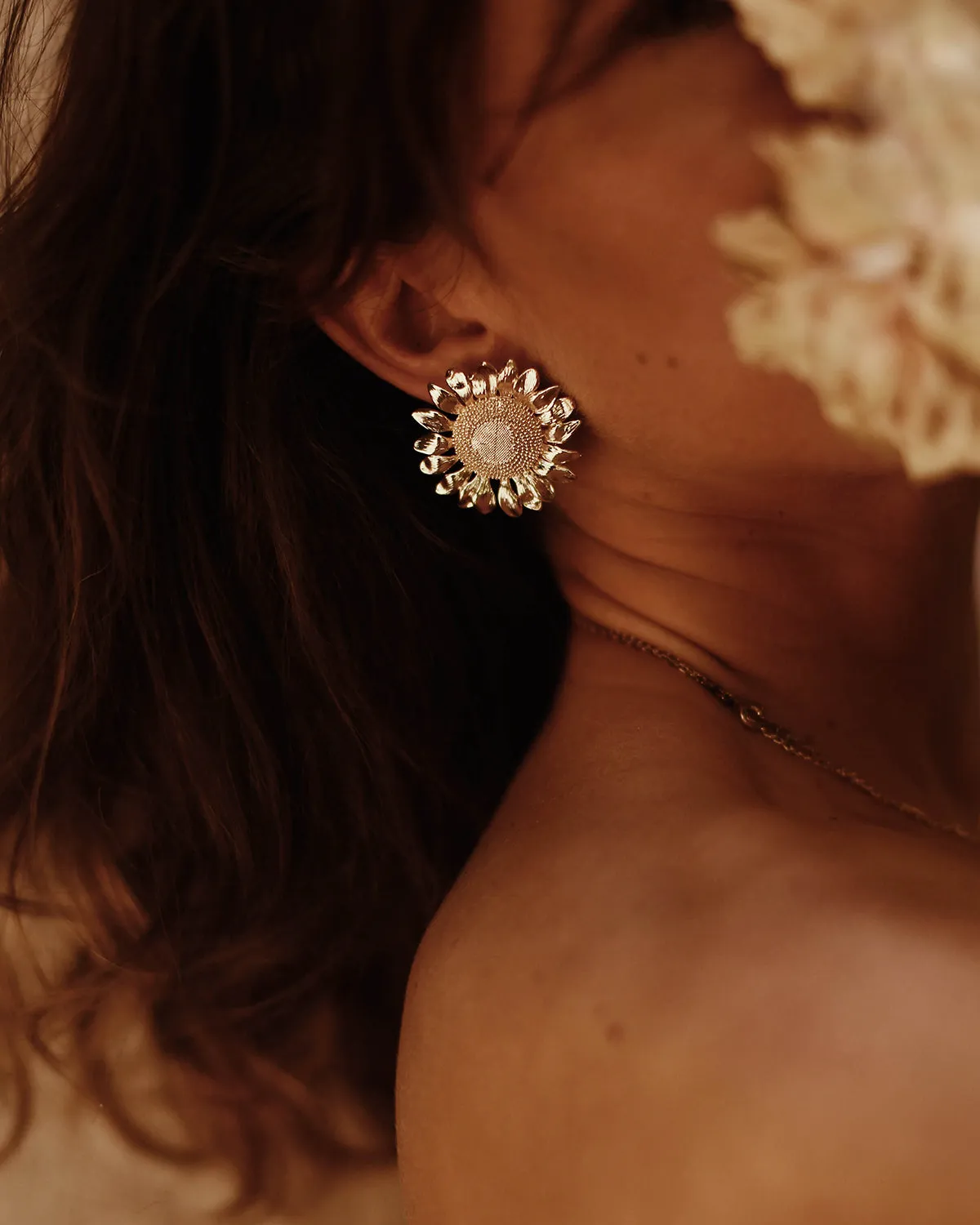 Helga Sunflower Earrings sold by Rock n Rose product image thumbnail 3