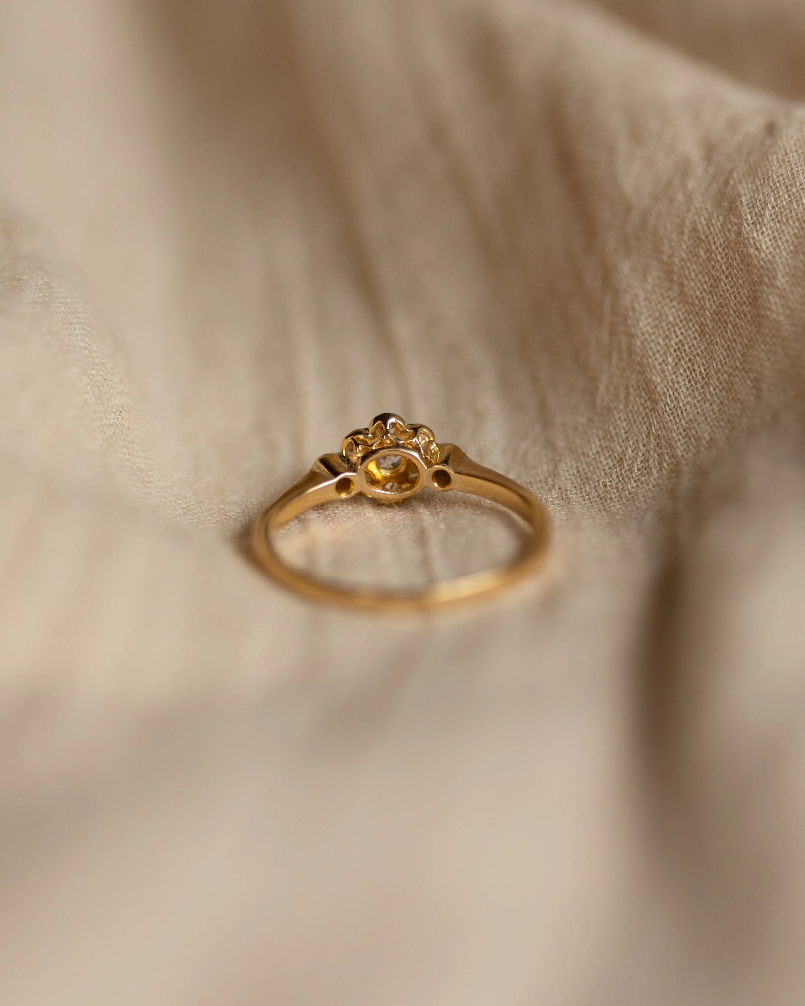 Veronica Antique 18ct Gold Diamond Cluster Ring sold by Rock n Rose product image thumbnail 5